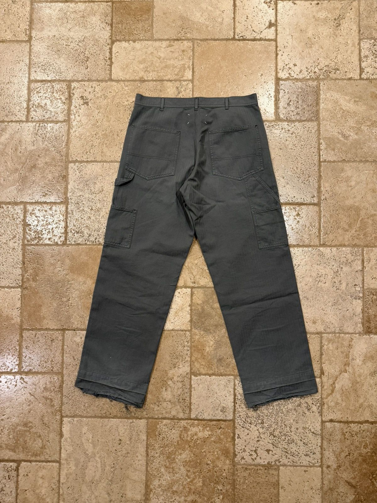 Maison Margiela Maison Margiela 5 Pockets Harringbone Striped Gray Trousers Size US 32 / EU 48 - 16 Thumbnail
