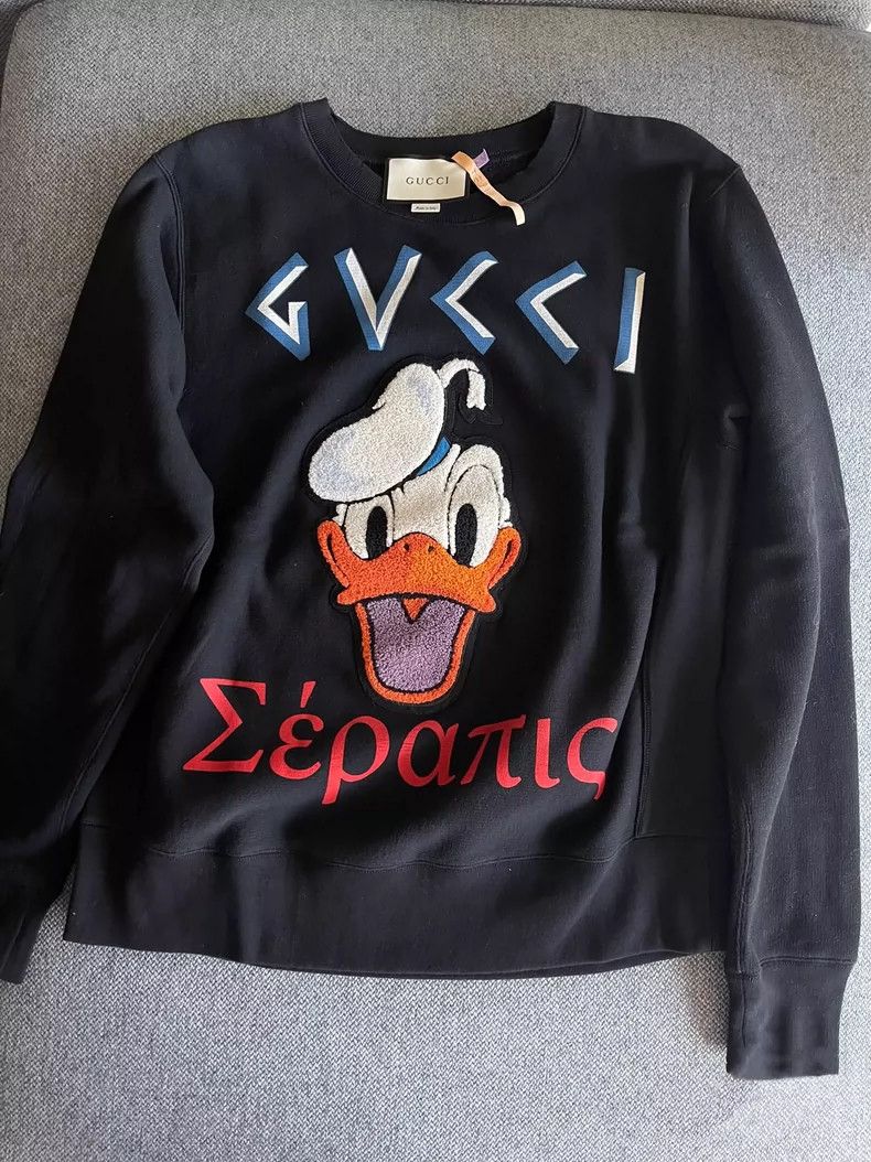 Gucci Gucci Black Disney Donald Duck Sweatshirt - dmc Size US M / EU 48-50 / 2 - 1 Thumbnail