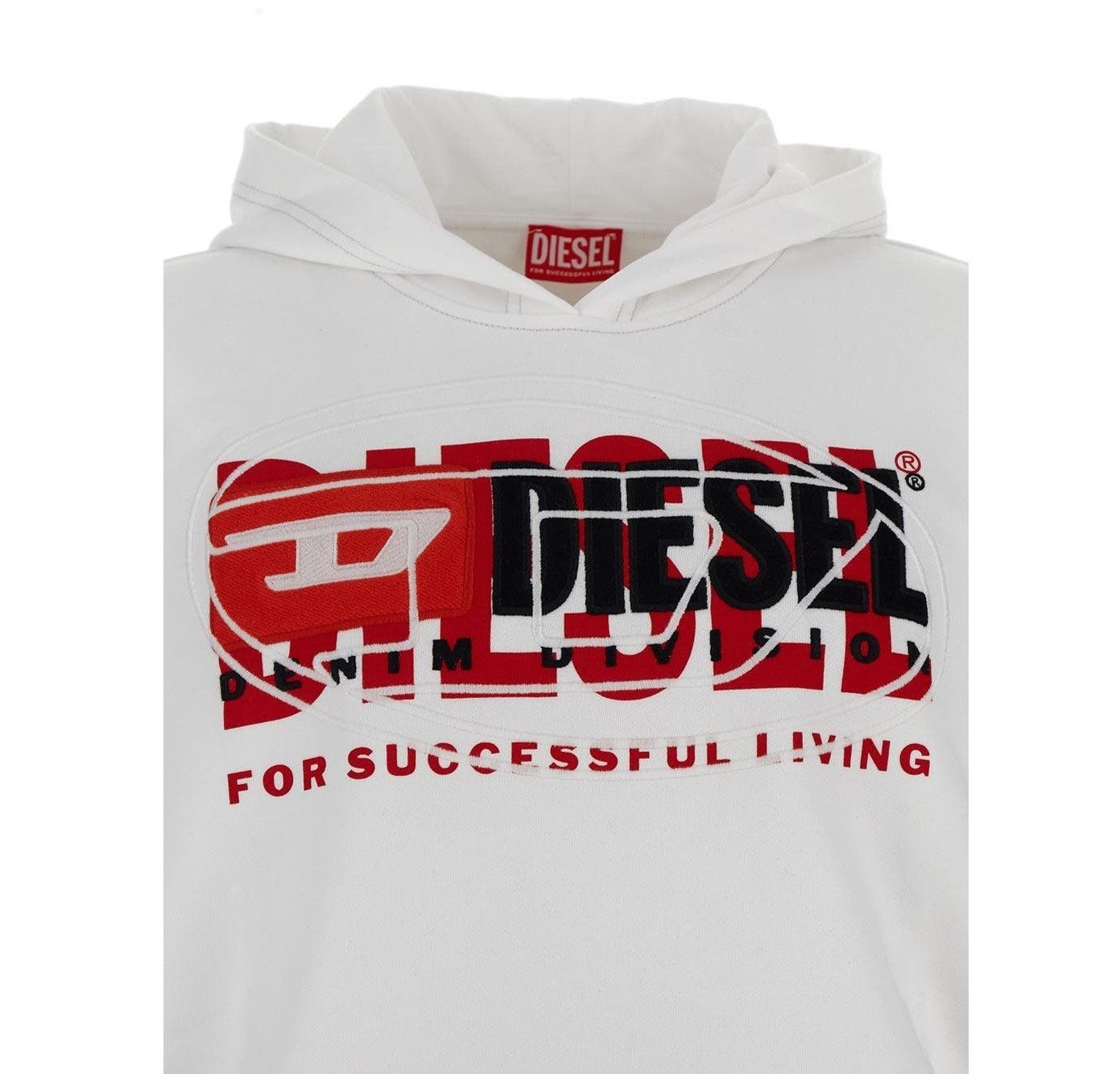 Diesel hoodie in cotton with loose fit and iconic logo Size US XXL / EU 58 / 5 - 3 Thumbnail