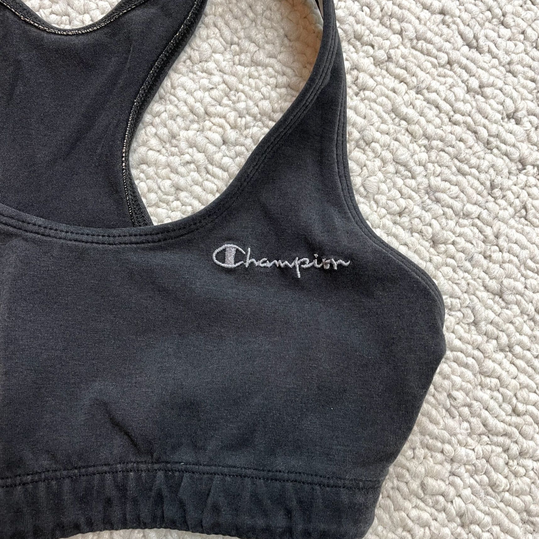 Champion Champion Tank Top Shirt Womens Small Black Cropped Sleeveless Active Gym Yoga Casual Fitness Crop Top Size S / US 4 / IT 40 - 2 Thumbnail