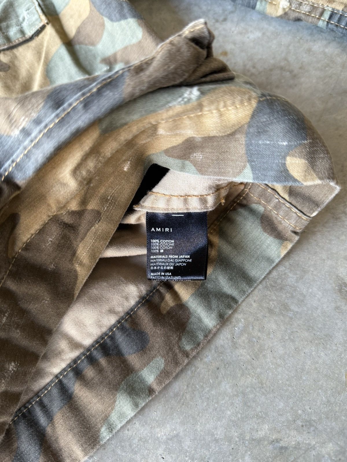 Amiri Amiri Studded Distressed Camo Field Jacket Size US S / EU 44-46 / 1 - 10 Thumbnail