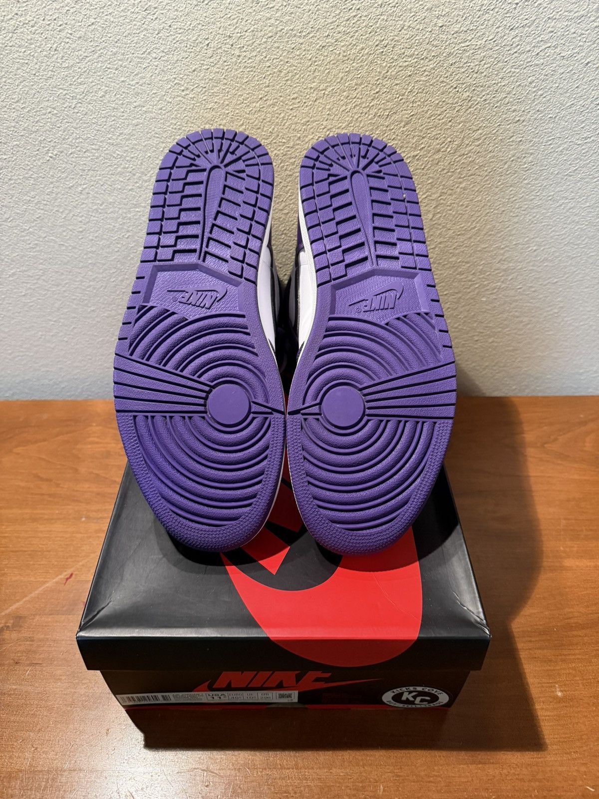Jordan Brand × Nike Jordan 1 Retro Court Purple Size US 12 / EU 45 - 6 Thumbnail