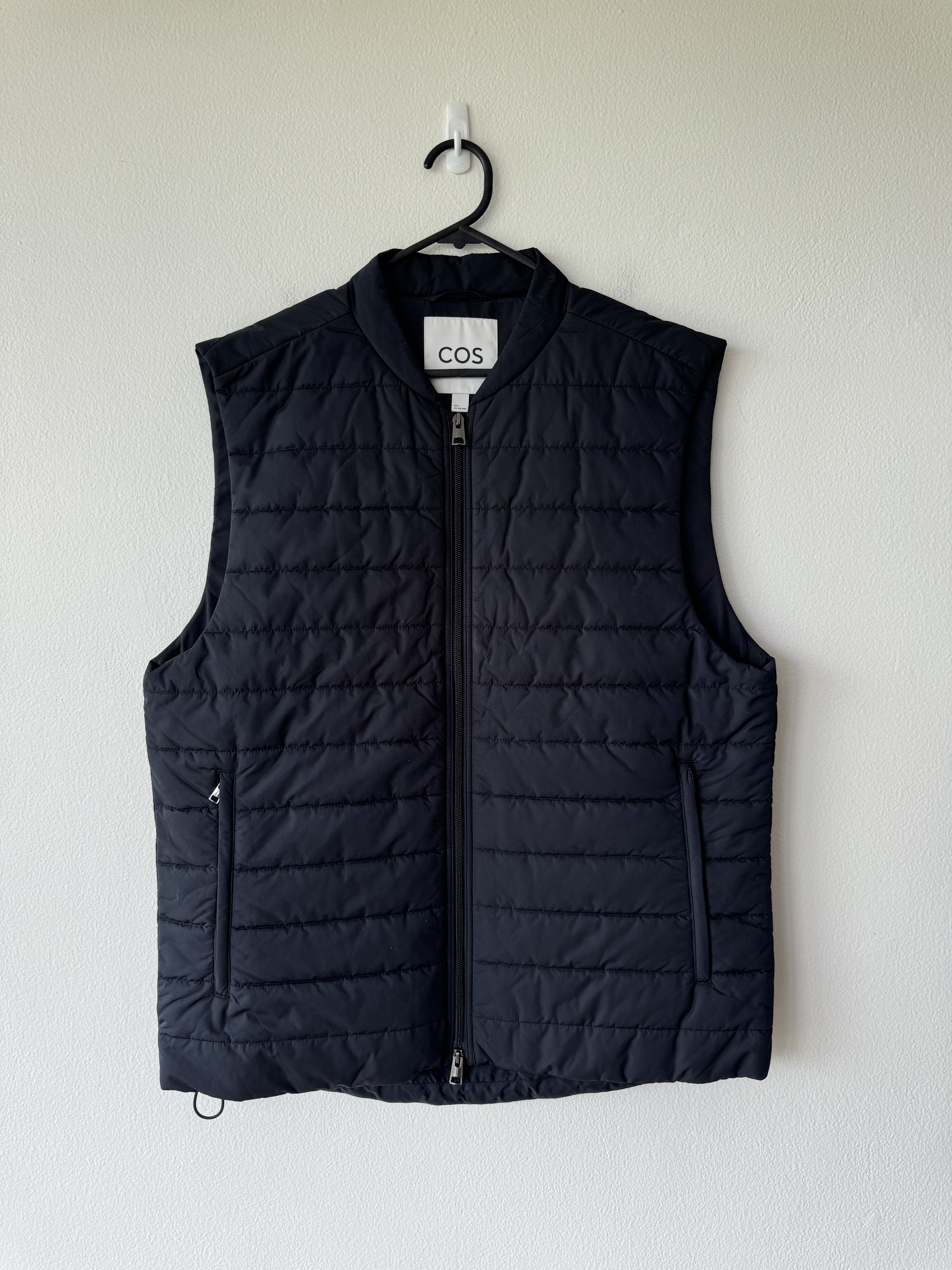 Cos shirt REGULAR FIT QUILTED GILET vest black | Grailed