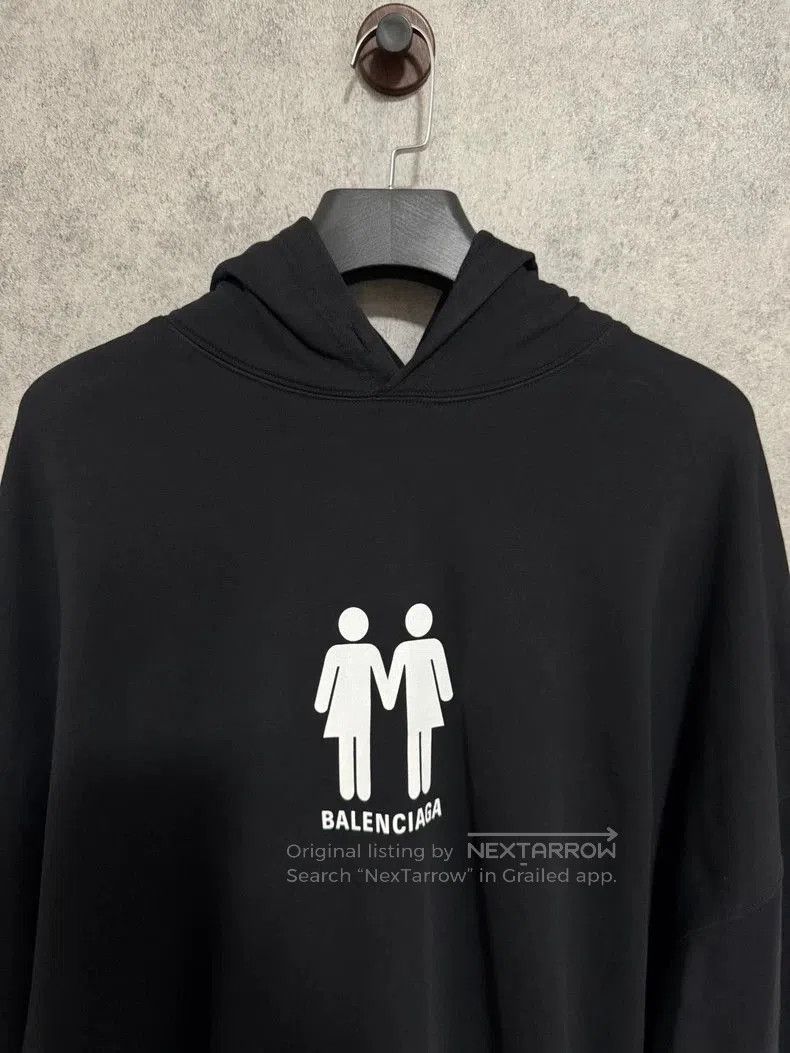 Balenciaga Balenciaga Double Figure Logo Print Hoodie. Size US XL / EU 56 / 4 - 2 Thumbnail