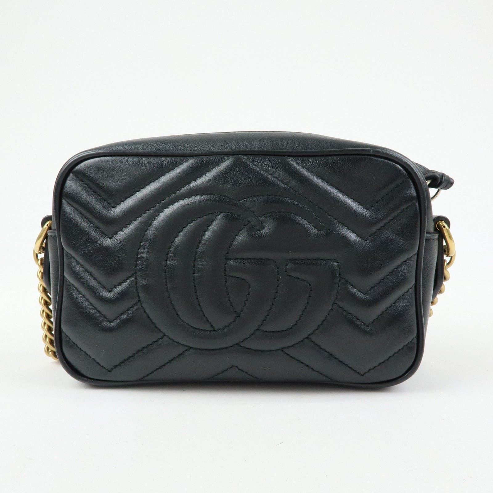 Gucci Gucci GG Marmont Matelasse Mini Shoulder Bag Leather Black Size ONE SIZE - 2 Thumbnail