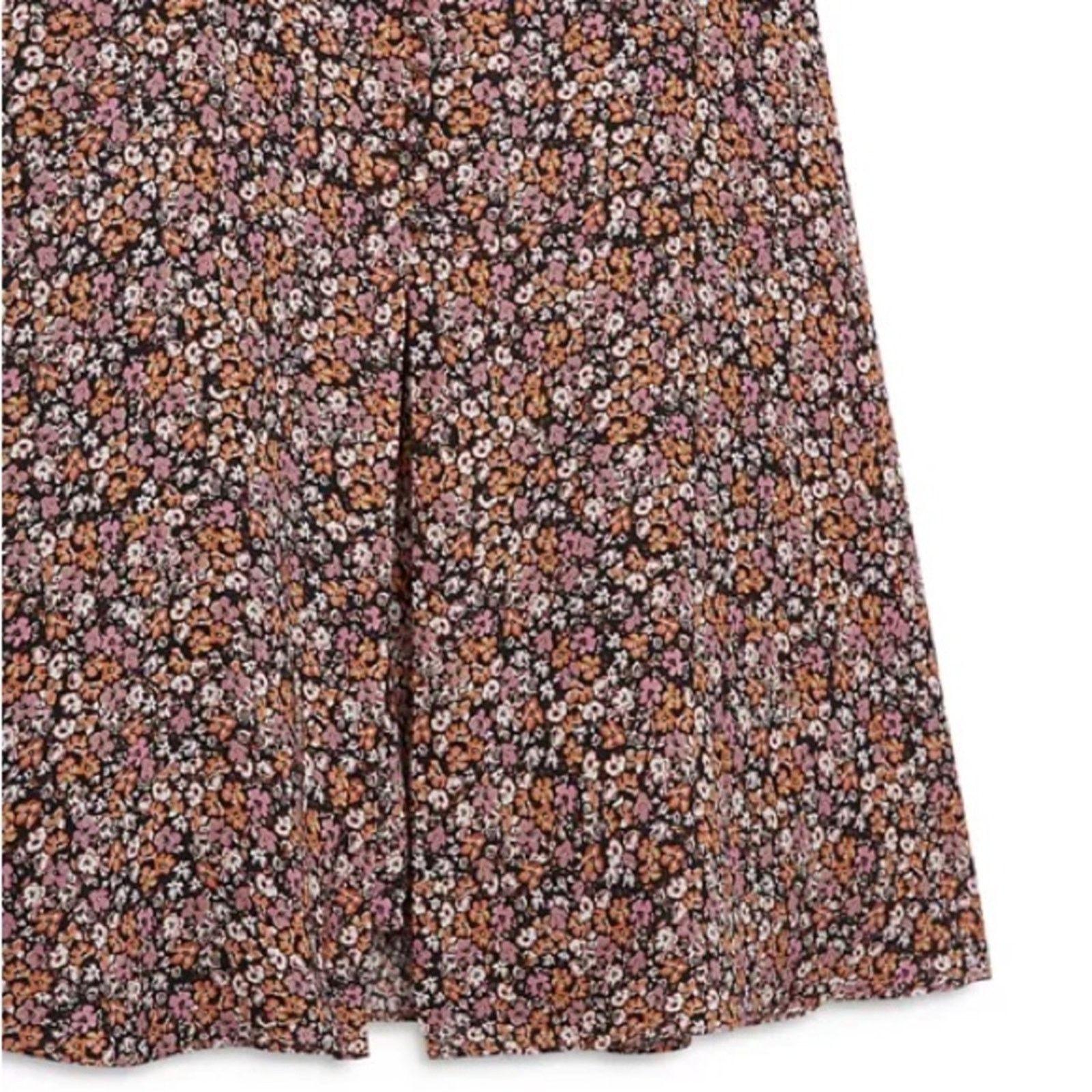 The Kooples THE KOOPLES $355 Floral Print Midi Dress Pink Sz 1 (S) Size S / US 4 / IT 40 - 11 Thumbnail