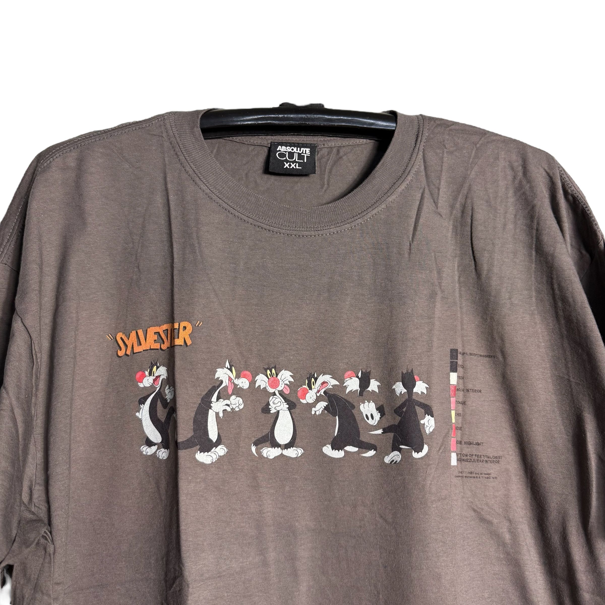 Warner Bros 🔥RARE🔥Vintage Sylvester Looney Tunes Warner Bros T-shirt Size US XXL / EU 58 / 5 - 2 Thumbnail