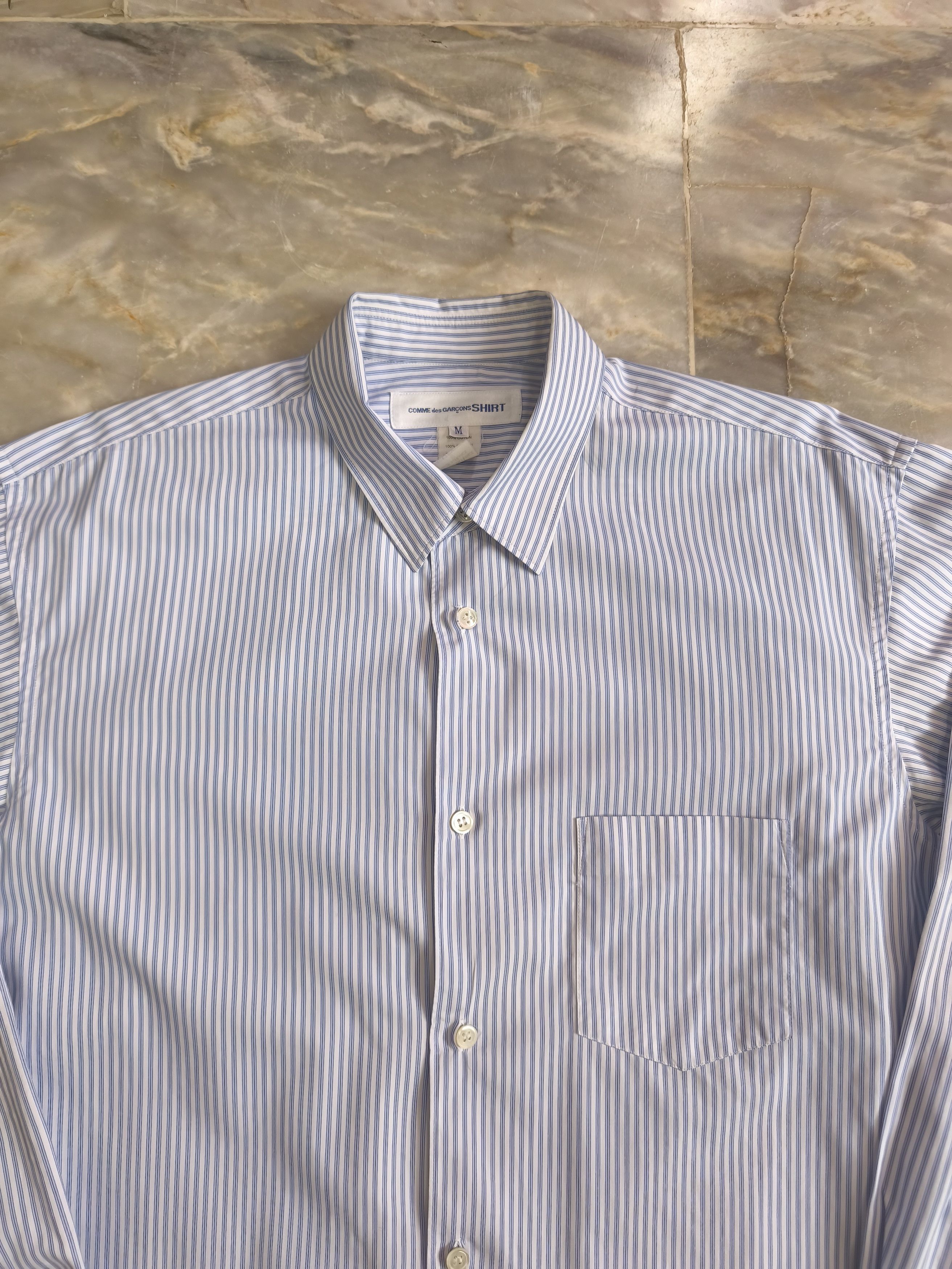 Comme des Garcons SHIRT 2018 comme des garcons shirt stripe longsleeve polo Size US M / EU 48-50 / 2 - 5 Thumbnail