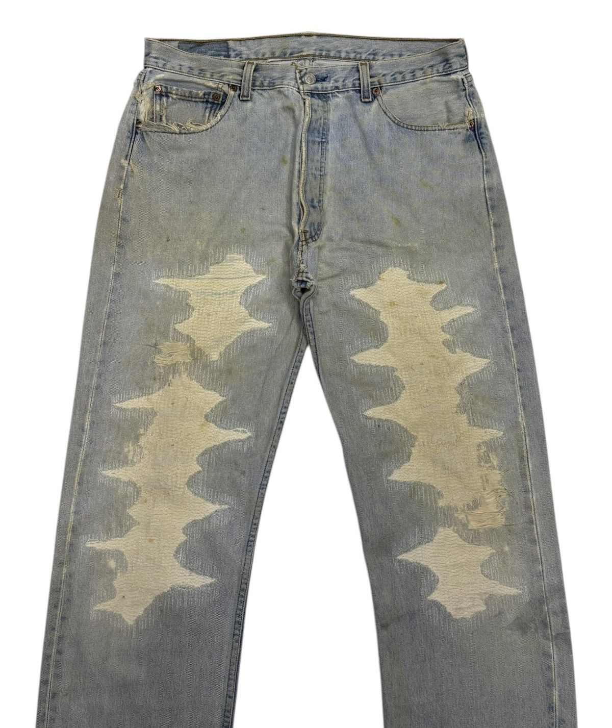 Levi's 🔥VINTAGE LEVIS 501 SICK DISTRESSED DENIM JEANS Size US 36 / EU 52 - 5 Thumbnail