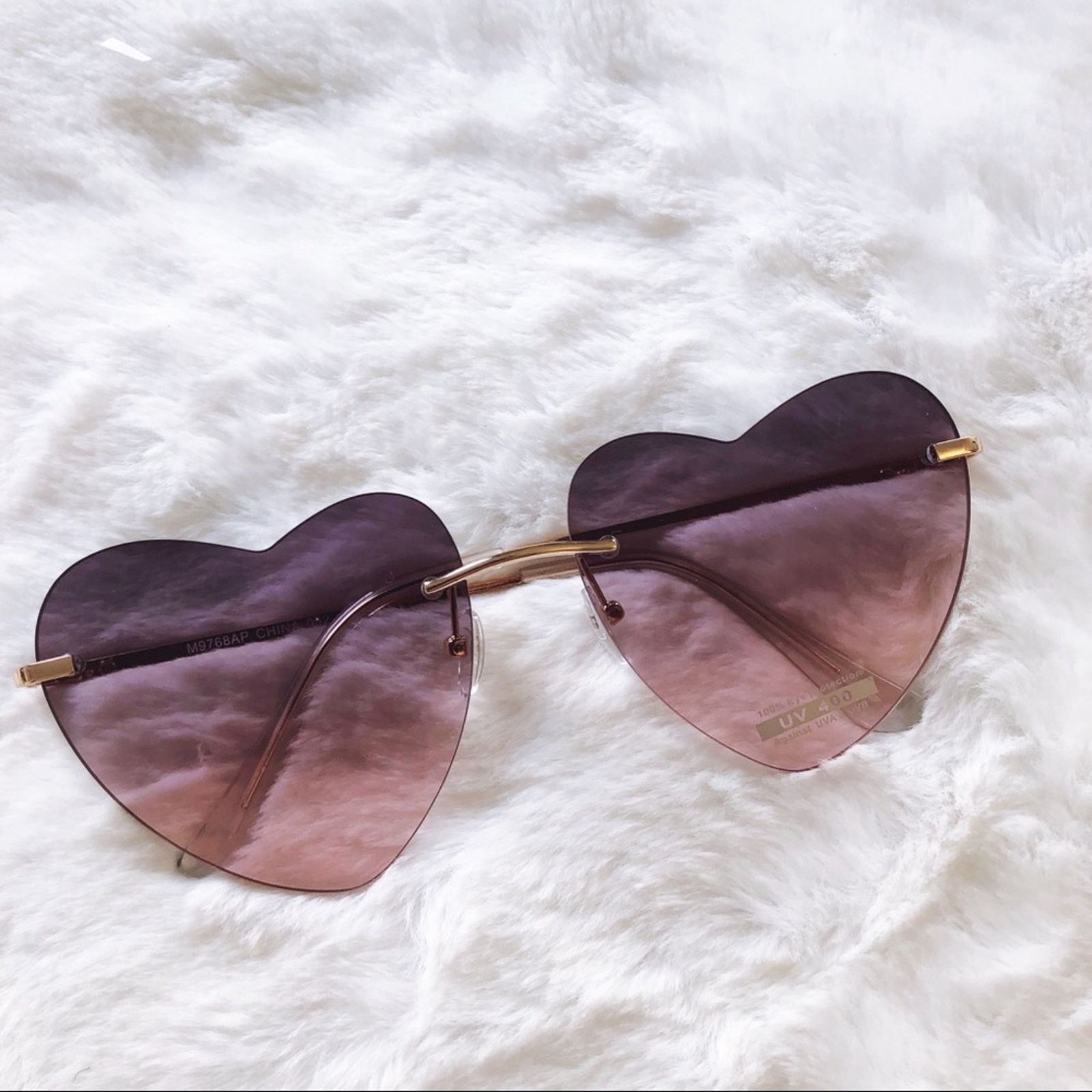 Other Miley Purple Gradient Heart Sunglasses Size ONE SIZE - 5 Thumbnail