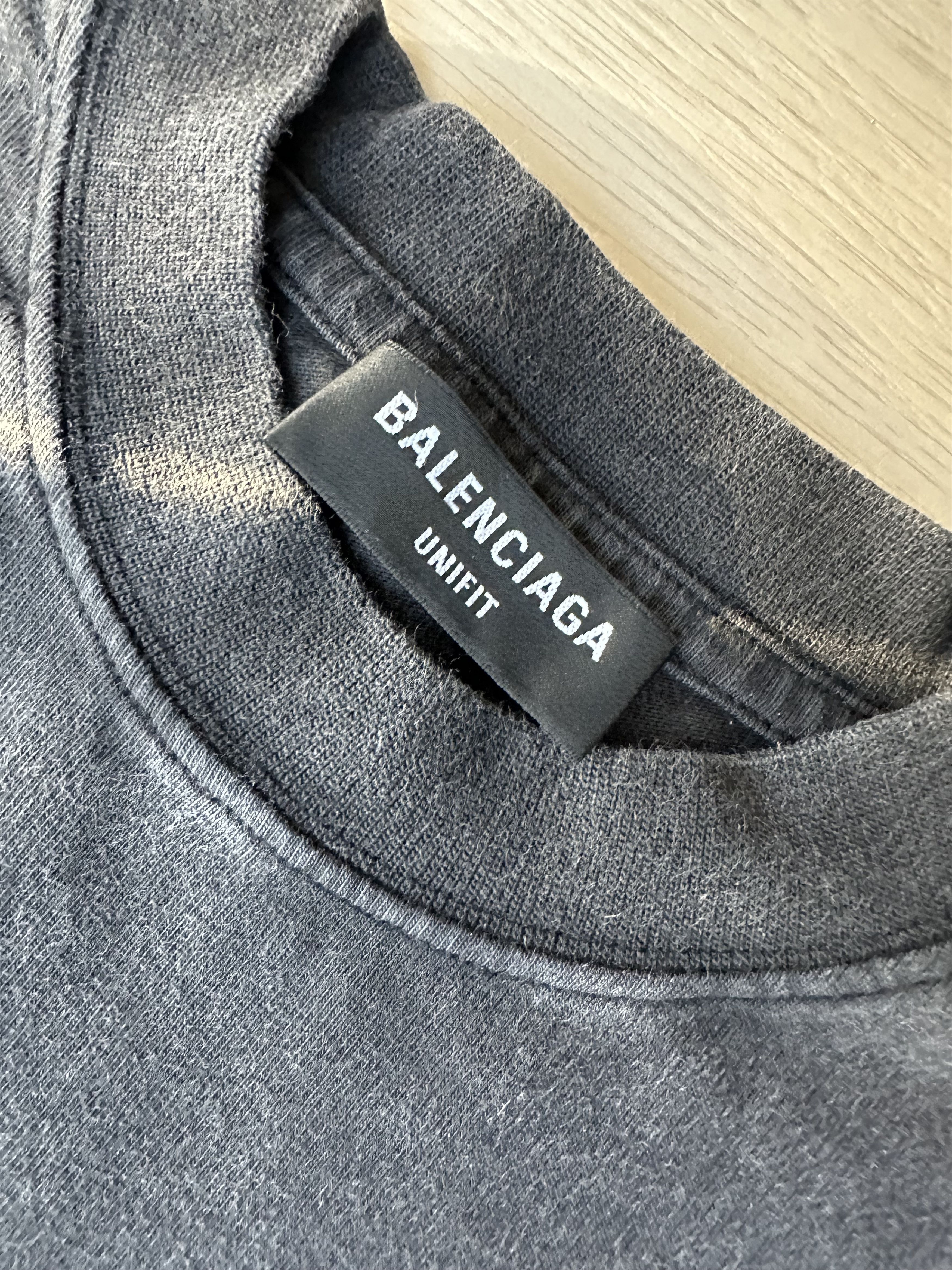 Balenciaga BALENCIAGA STRIKE 1917 OVERSIZED TSHIRT 'WASHED BLACK' Size US L / EU 52-54 / 3 - 4 Thumbnail
