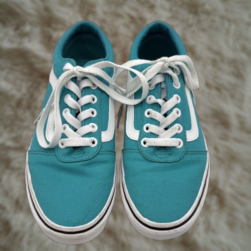 Vans VANS Ward Sneaker Women Blue White Canvas Low Top 7.5 Size M / US 6-8 / IT 42-44 - 1 Thumbnail