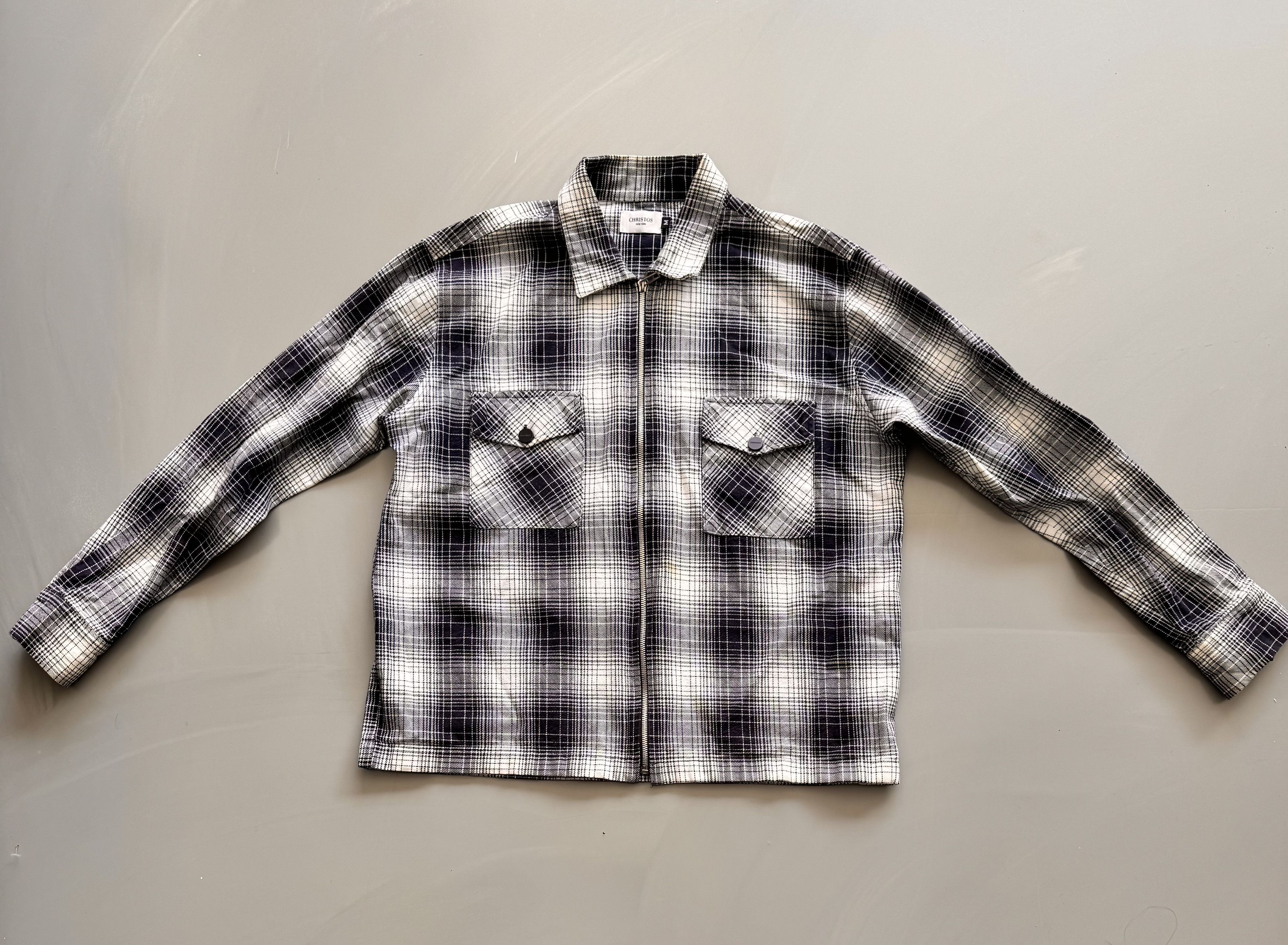 Christos New York Zip-Up Flannel Overshirt Size US M / EU 48-50 / 2 - 1 Thumbnail