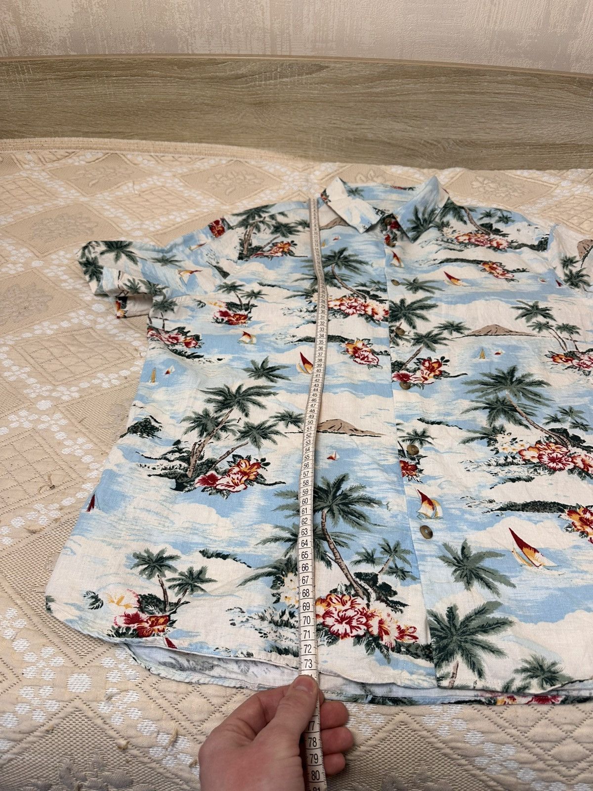 Marks & Spencer 🔥 Marks Spencer Linen Blend Hawaiian Button Up Shirt Art Y2K Size US XL / EU 56 / 4 - 11 Thumbnail
