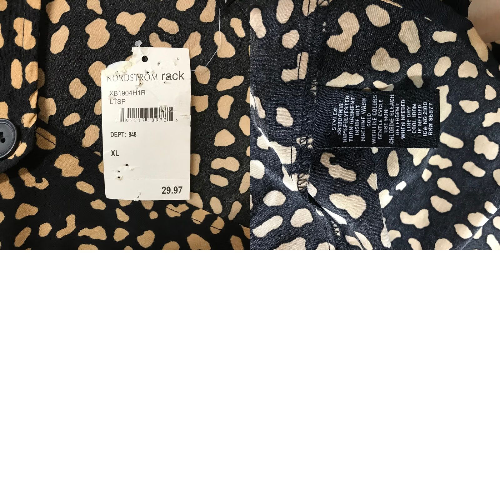 Sanctuary Sanctuary Blouse Women XL V Neck Button Front Leopard Print Tunic Animal Print Size XL / US 12-14 / IT 48-50 - 8 Thumbnail