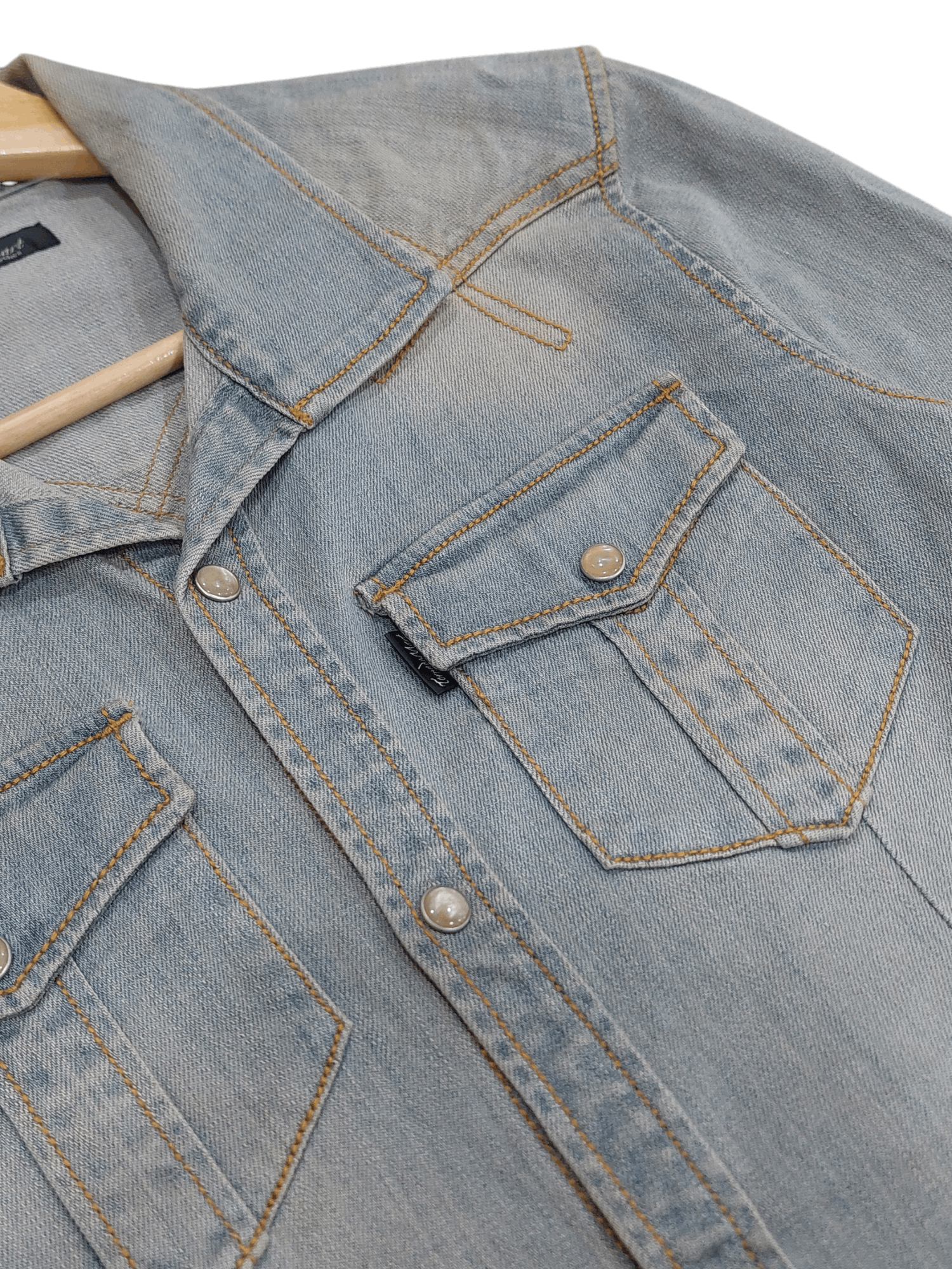 If Six Was Nine × Tornado Mart Tornado Mart Denim Button Shirt Jacket Size S / US 4 / IT 40 - 2 Thumbnail