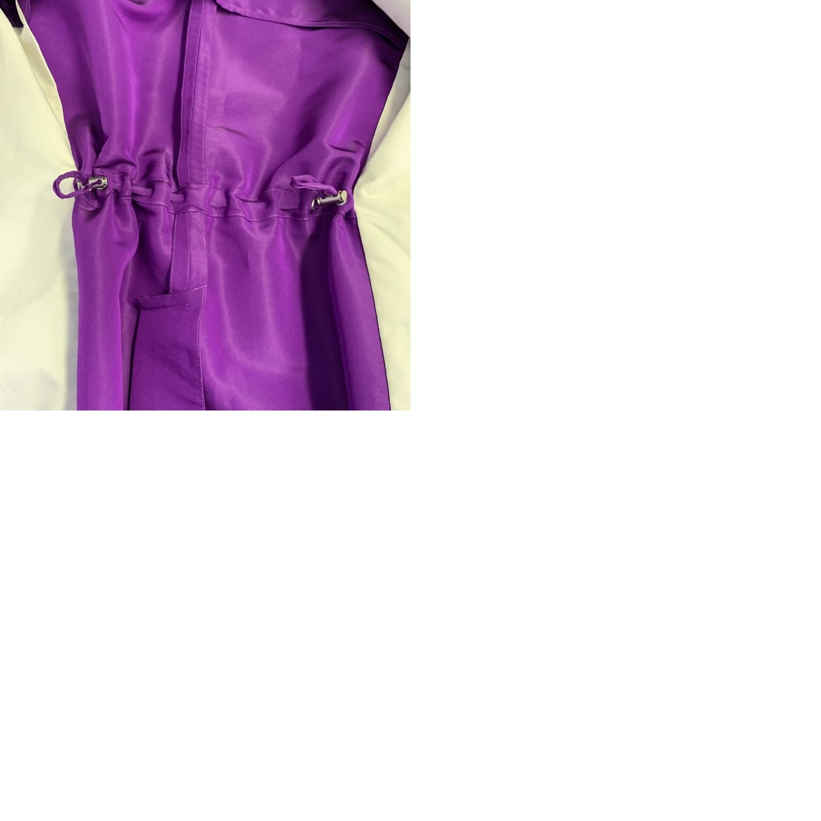 Valentino VALENTINO Size 4 Purple Silk Peak Lapel Drawstring Jacket Blazer Size S / US 4 / IT 40 - 9 Thumbnail