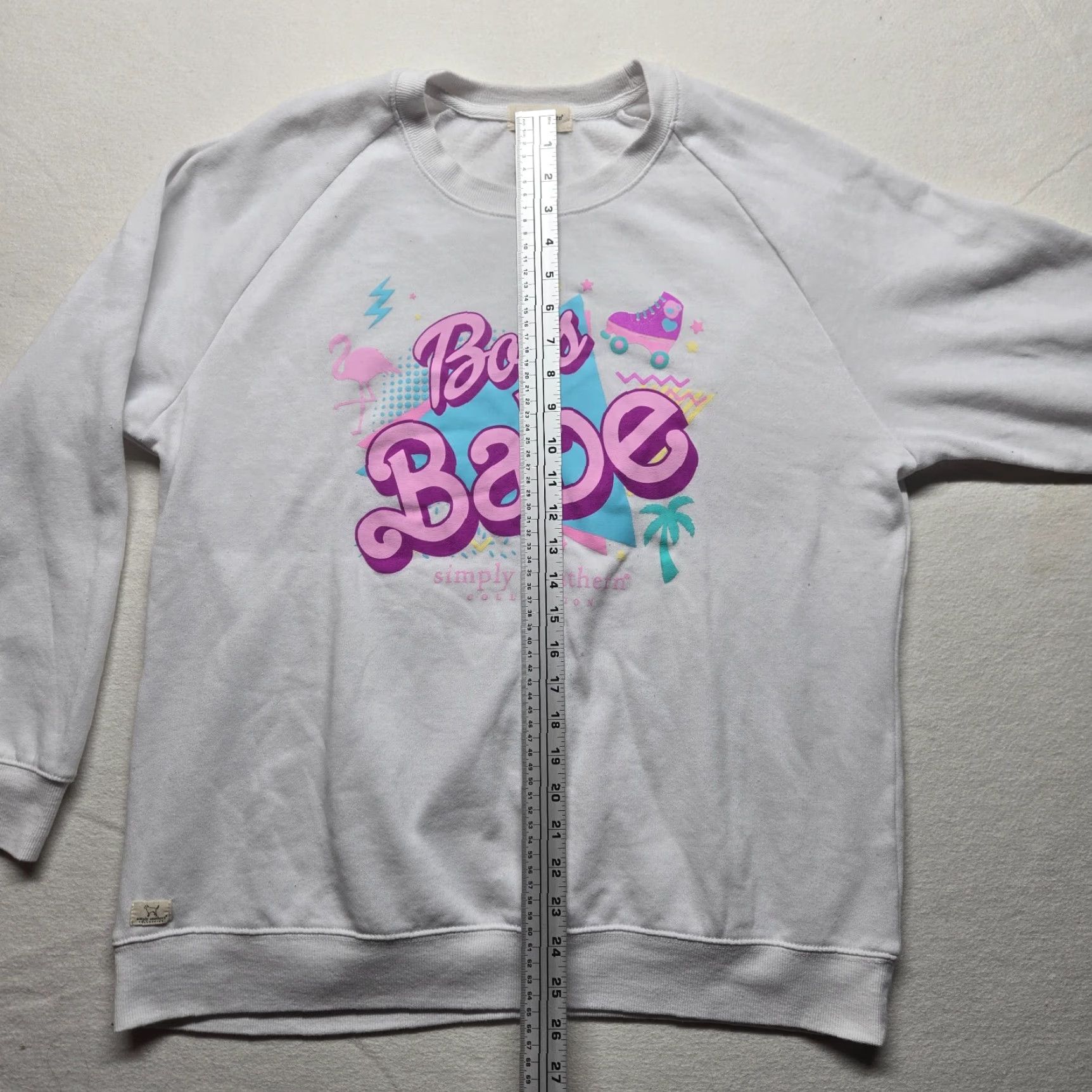 Vintage Simply Southern Boss Babe Sweatshirt Crewneck 80s Adult Women's XL White Girls Size XL / US 12-14 / IT 48-50 - 6 Thumbnail