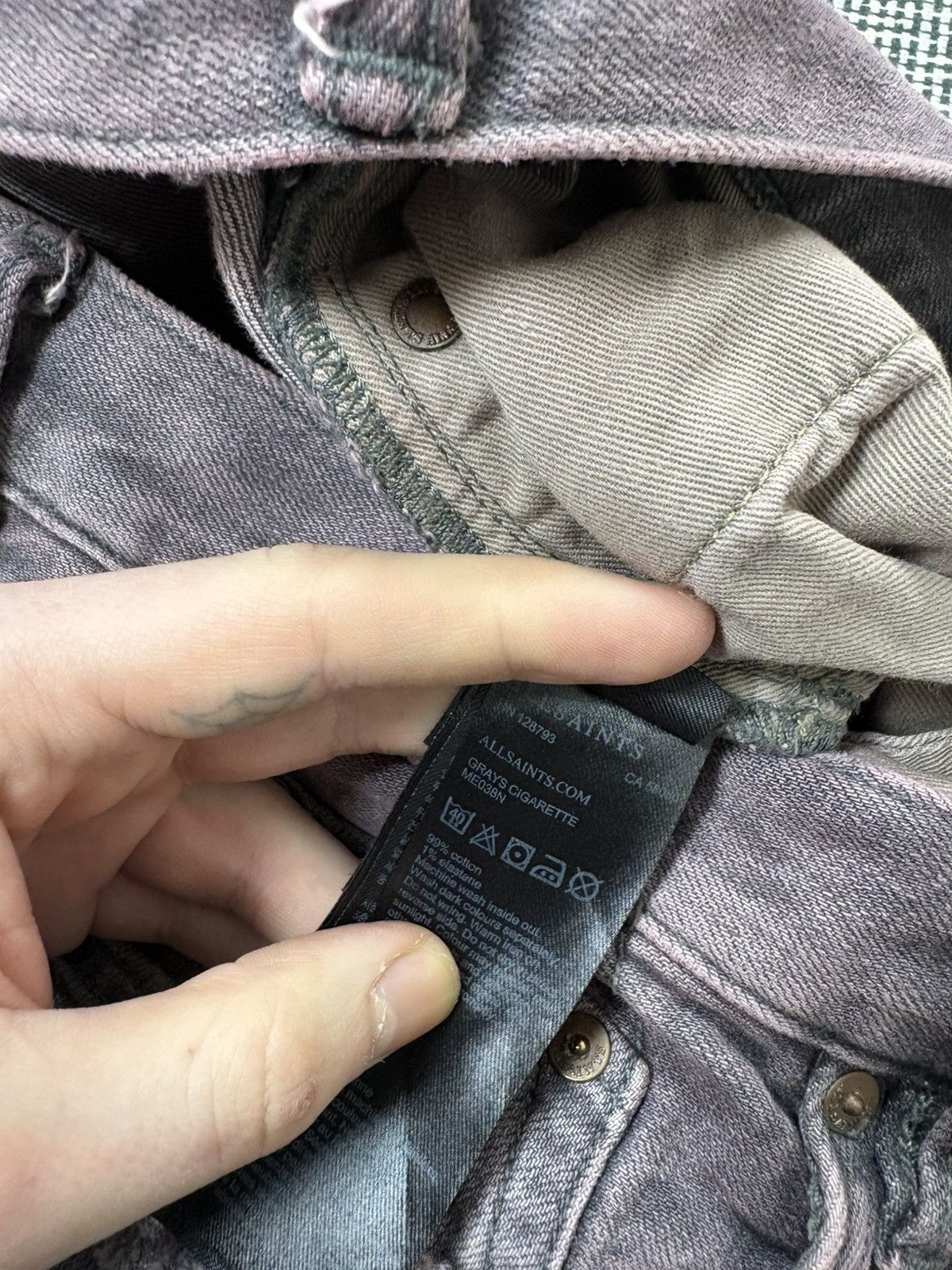 Allsaints AllSaints distressed skinny jeans stacking drip swag Atlanta Size US 34 / EU 50 - 3 Thumbnail