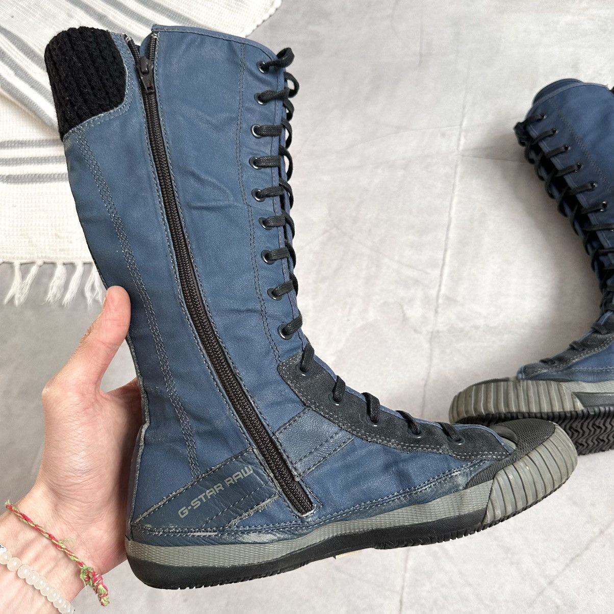 Dirk Bikkembergs Military G-Star Boxing Biker Boots Sneakers Shoes Size US 7 / EU 40 - 9 Thumbnail