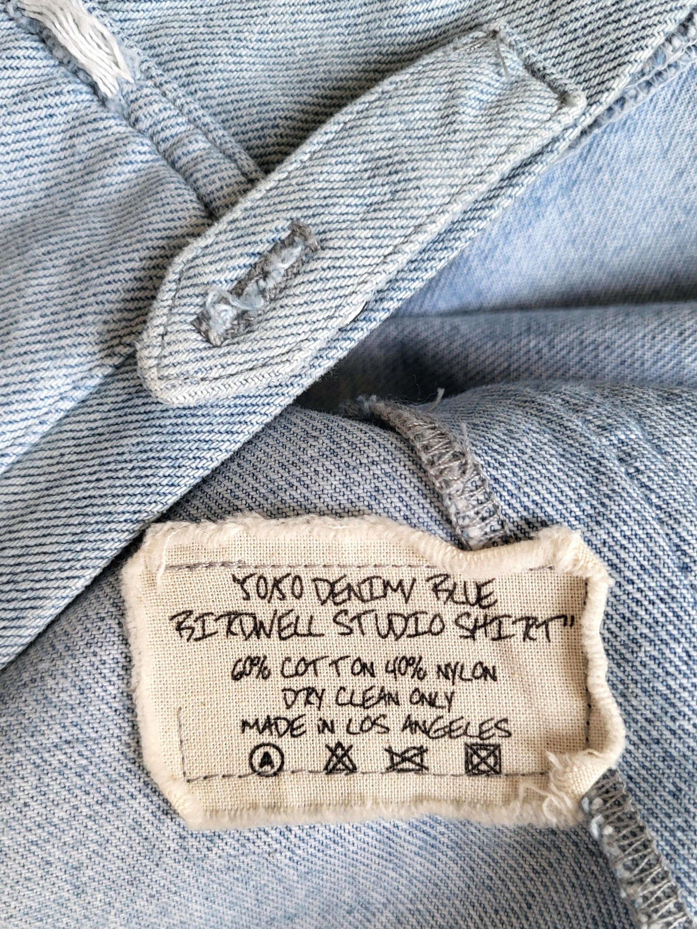 Greg Lauren GREG LAUREN 50/50 Denim Blue Birdwell Studio Denim Shirt Size US M / EU 48-50 / 2 - 4 Thumbnail