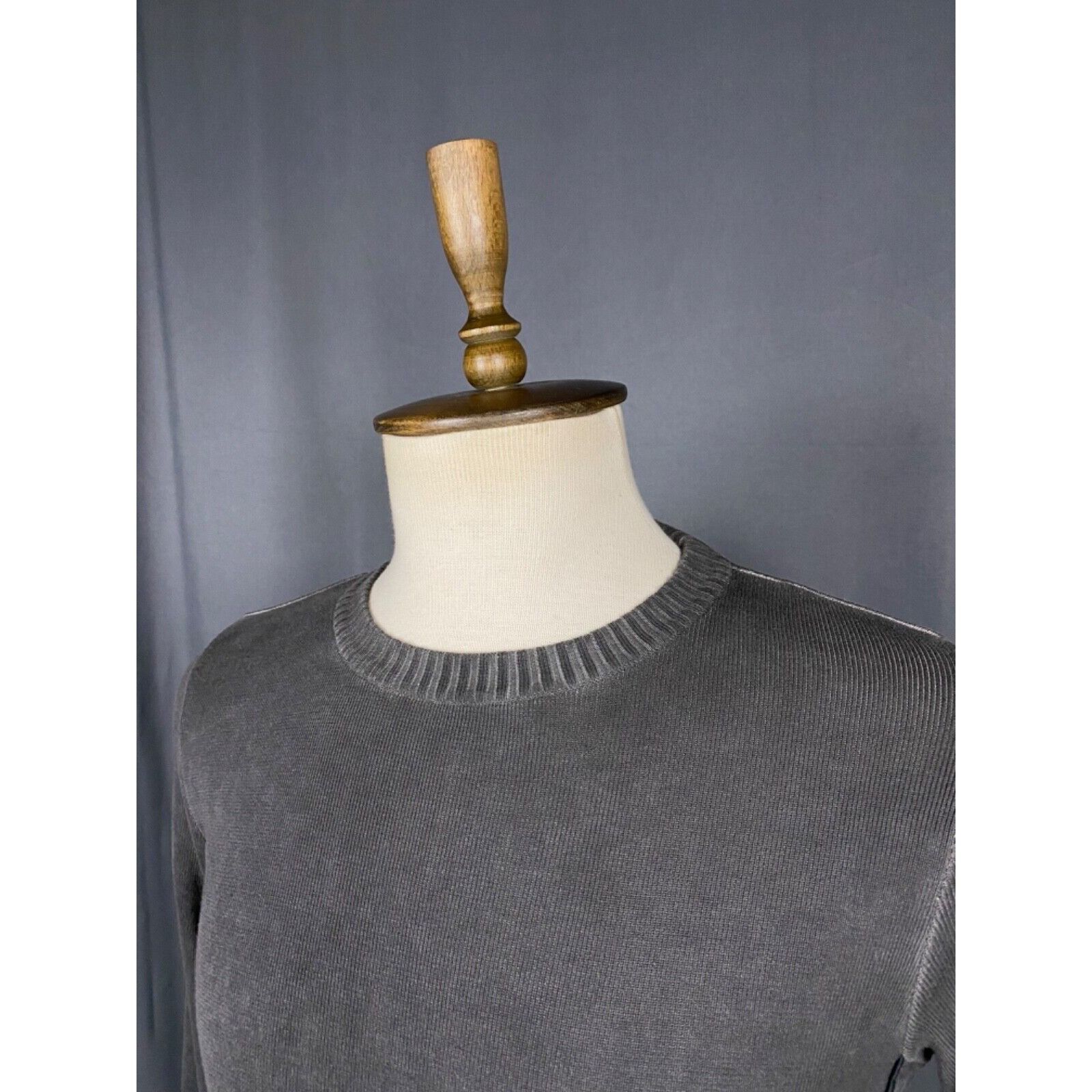 Moschino Moschino Men's Distressed Gray Crewneck Sweater Size M Size US M / EU 48-50 / 2 - 2 Thumbnail