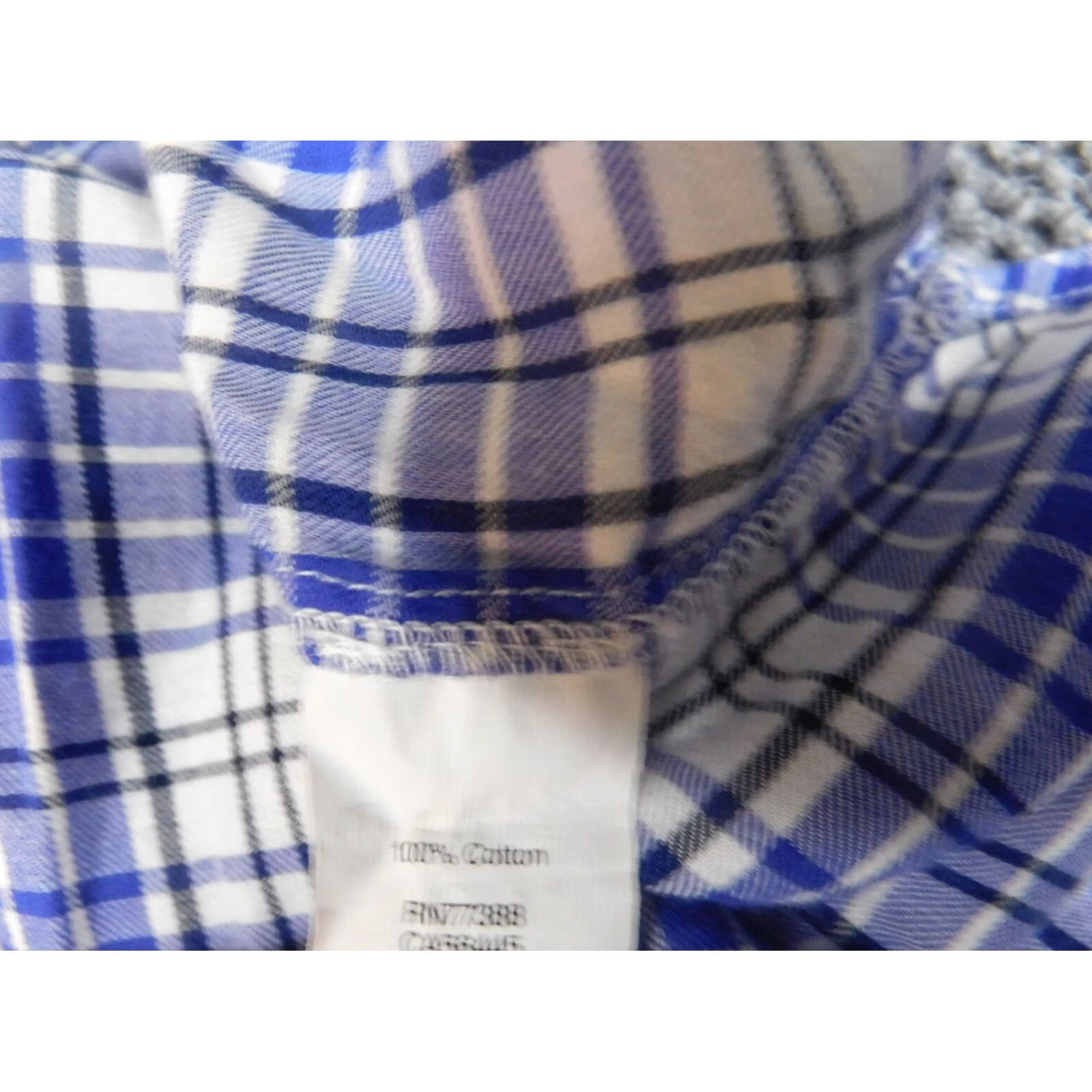 Madewell Madewell Blouse Women S Blue Plaid Long Sleeve Crew Neck Pullover 100% Cotton Rayon Casual Ruffle Button Top Daily Classic Shirt Size S / US 4 / IT 40 - 6 Thumbnail