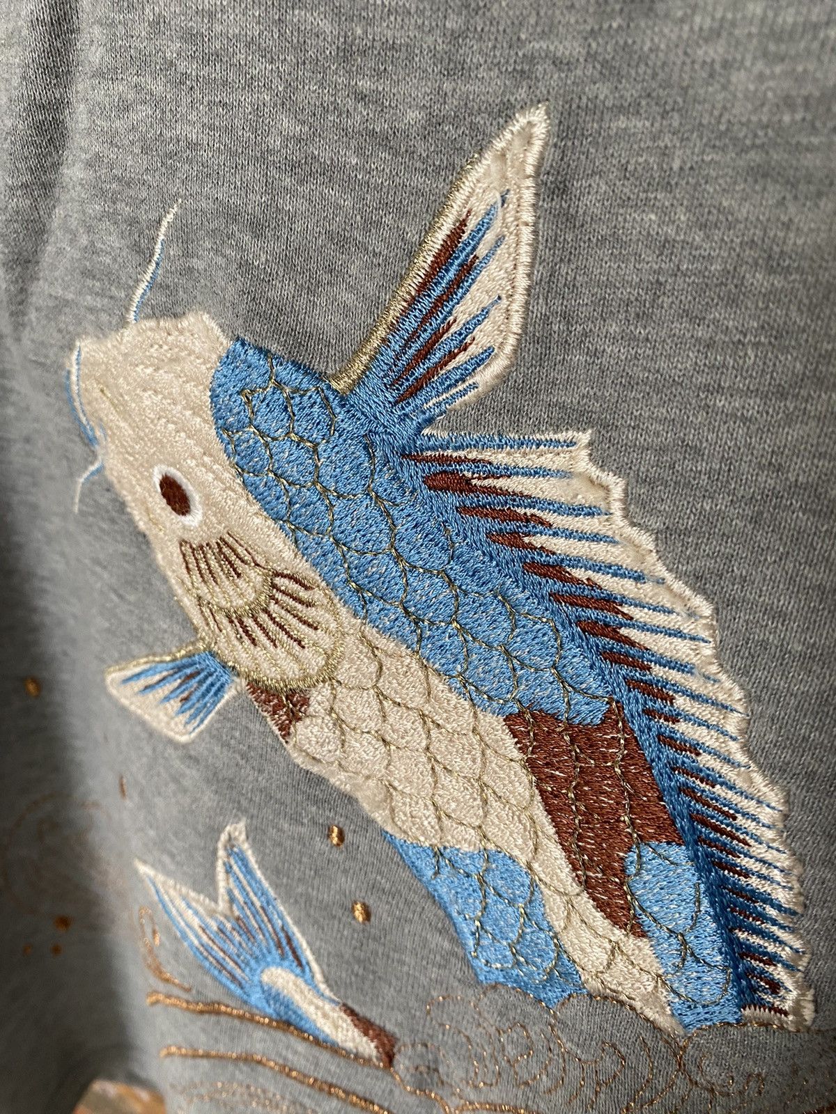 Genetic Manipulation Shinichiro Kuriya × Japanese Brand × Toyo Enterprises Genetic Manipulation Shinichiro Kuriya fish Koi embroidered Size US M / EU 48-50 / 2 - 11 Thumbnail