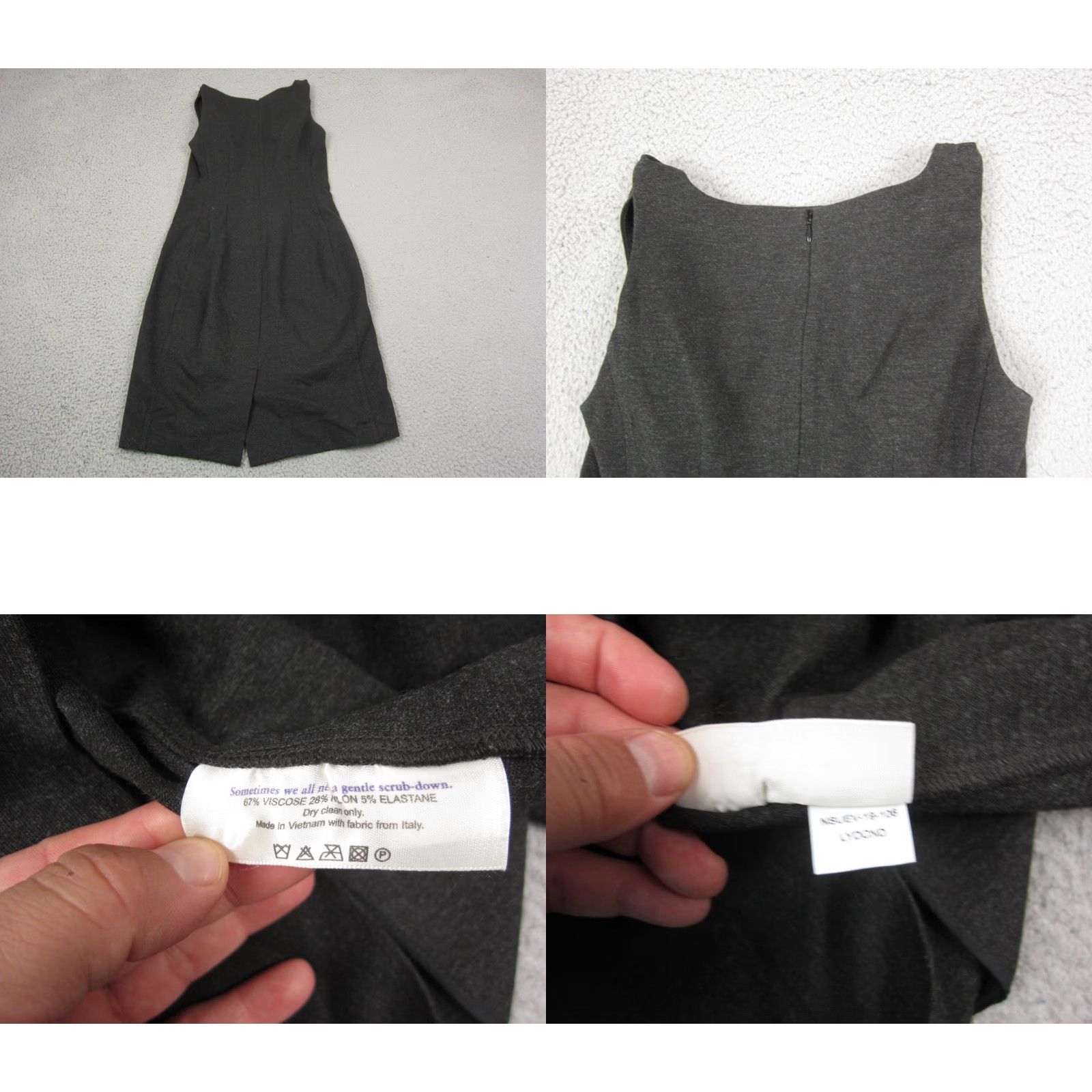 M.M.LaFleur MM LaFleur Dress Womens 4 Gray Black Sleeveless Sheath Tank Formal Dress Size S / US 4 / IT 40 - 8 Thumbnail