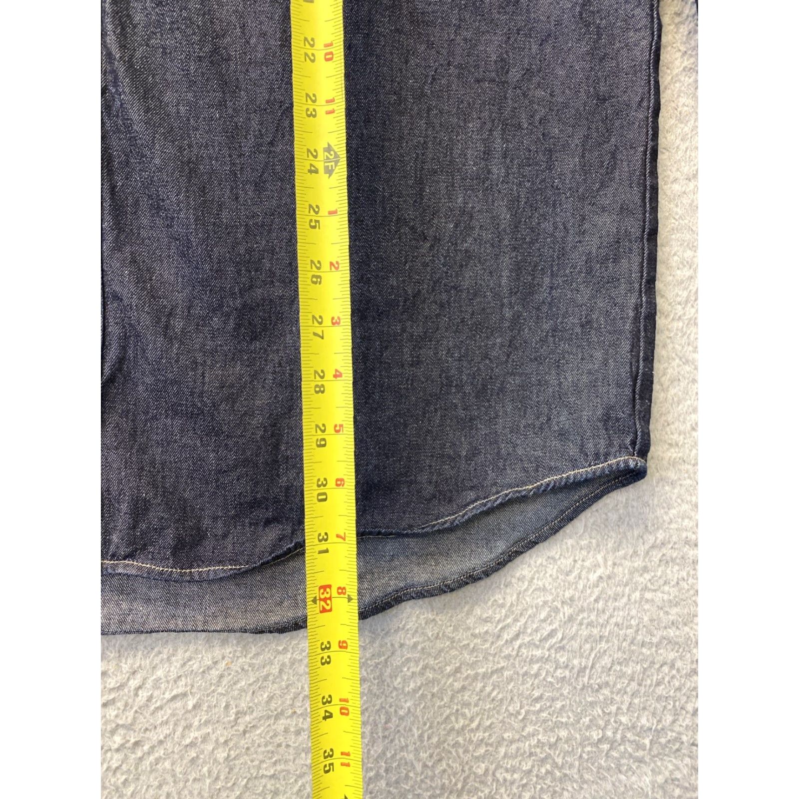 Denime VINTAGE Levi’s Denim Work Shirt Small Loose Fit Men Dark Gray 1980s Workwear Size US S / EU 44-46 / 1 - 7 Thumbnail