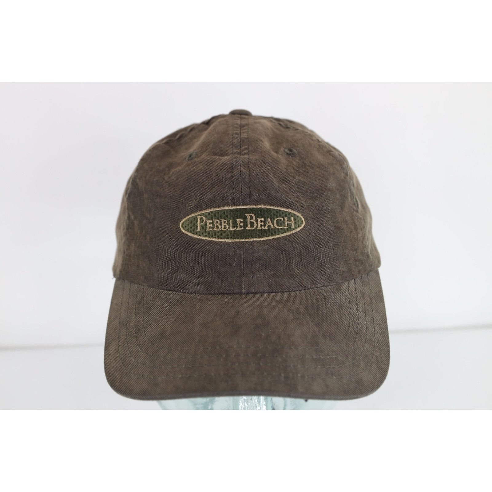 Vintage Vintage 90s Streetwear Faded Spell Out Pebble Beach Golf Hat Size ONE SIZE - 1 Thumbnail