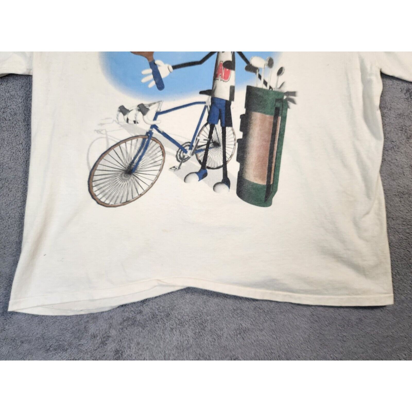Tultex VINTAGE Funny Novelty Shirt Adult Mens XL White All American Size US XL / EU 56 / 4 - 11 Thumbnail