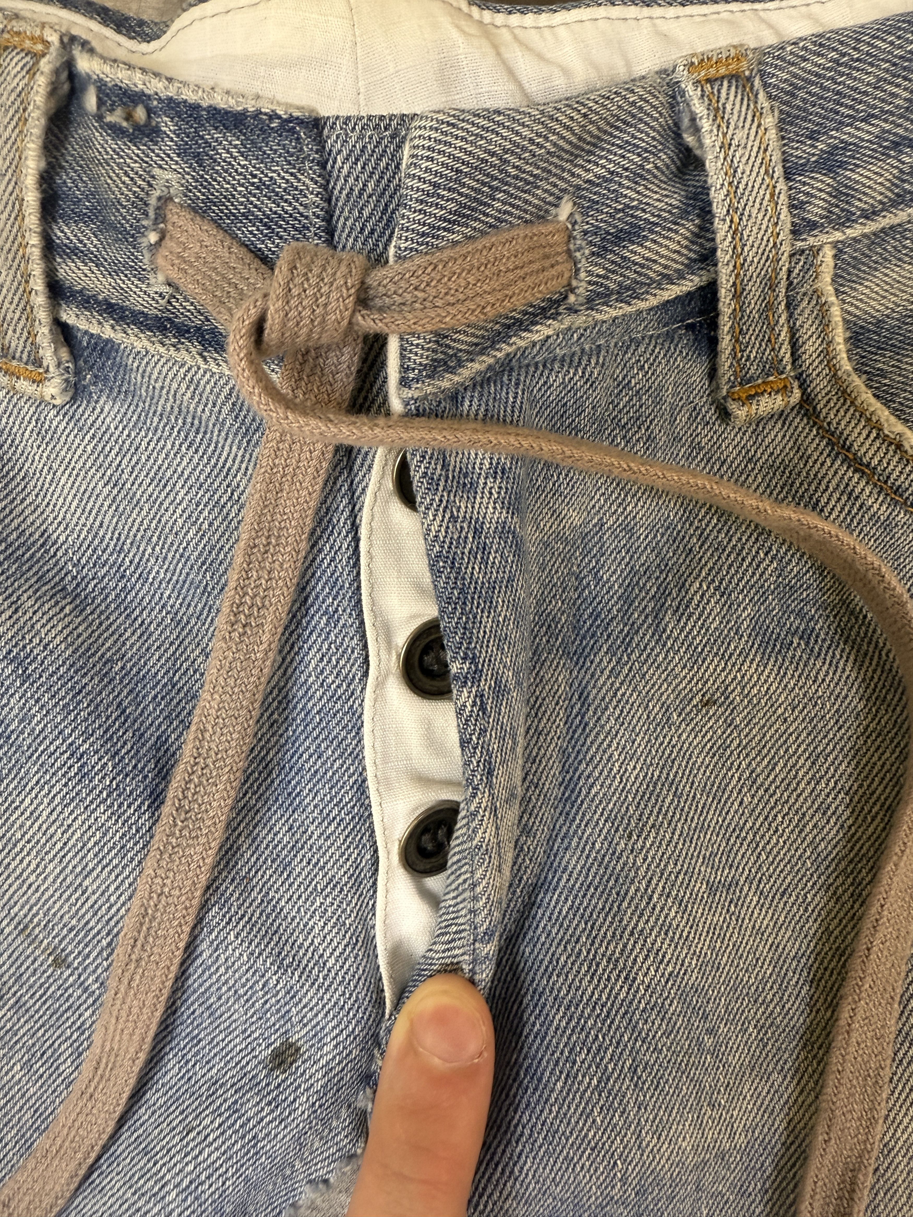Greg Lauren Greg Lauren Denim / Fleece 50/50 Lounge Pants Size US 30 / EU 46 - 3 Thumbnail