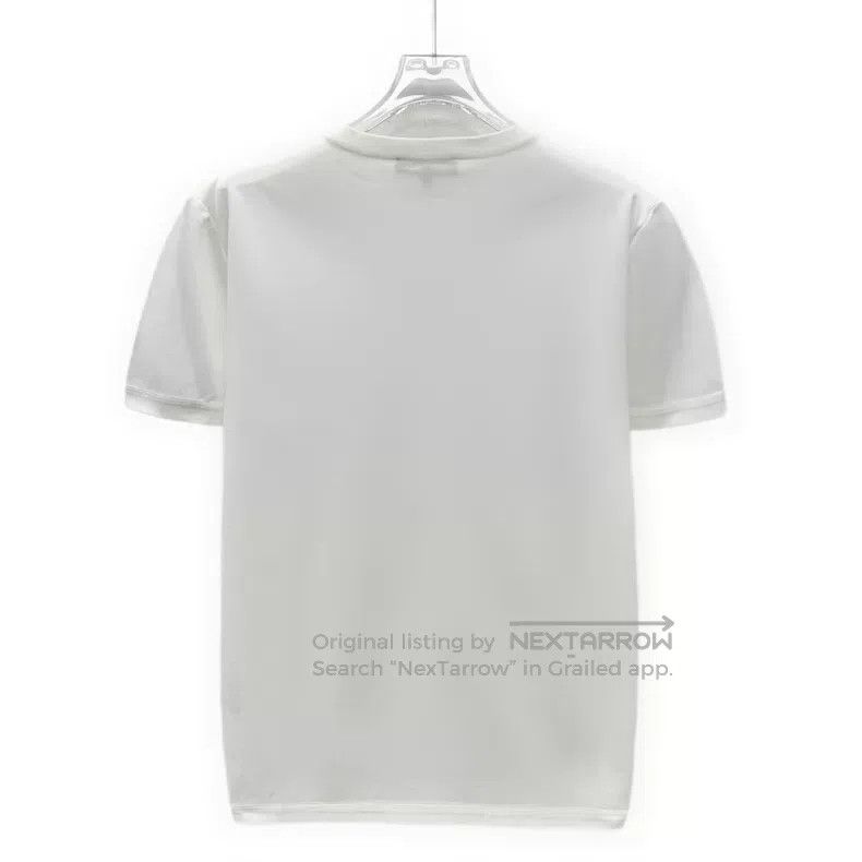 Loro Piana Loro Piana White Logo Embroidered Cotton Short Sleeve T-Sh Size US M / EU 48-50 / 2 - 2 Thumbnail