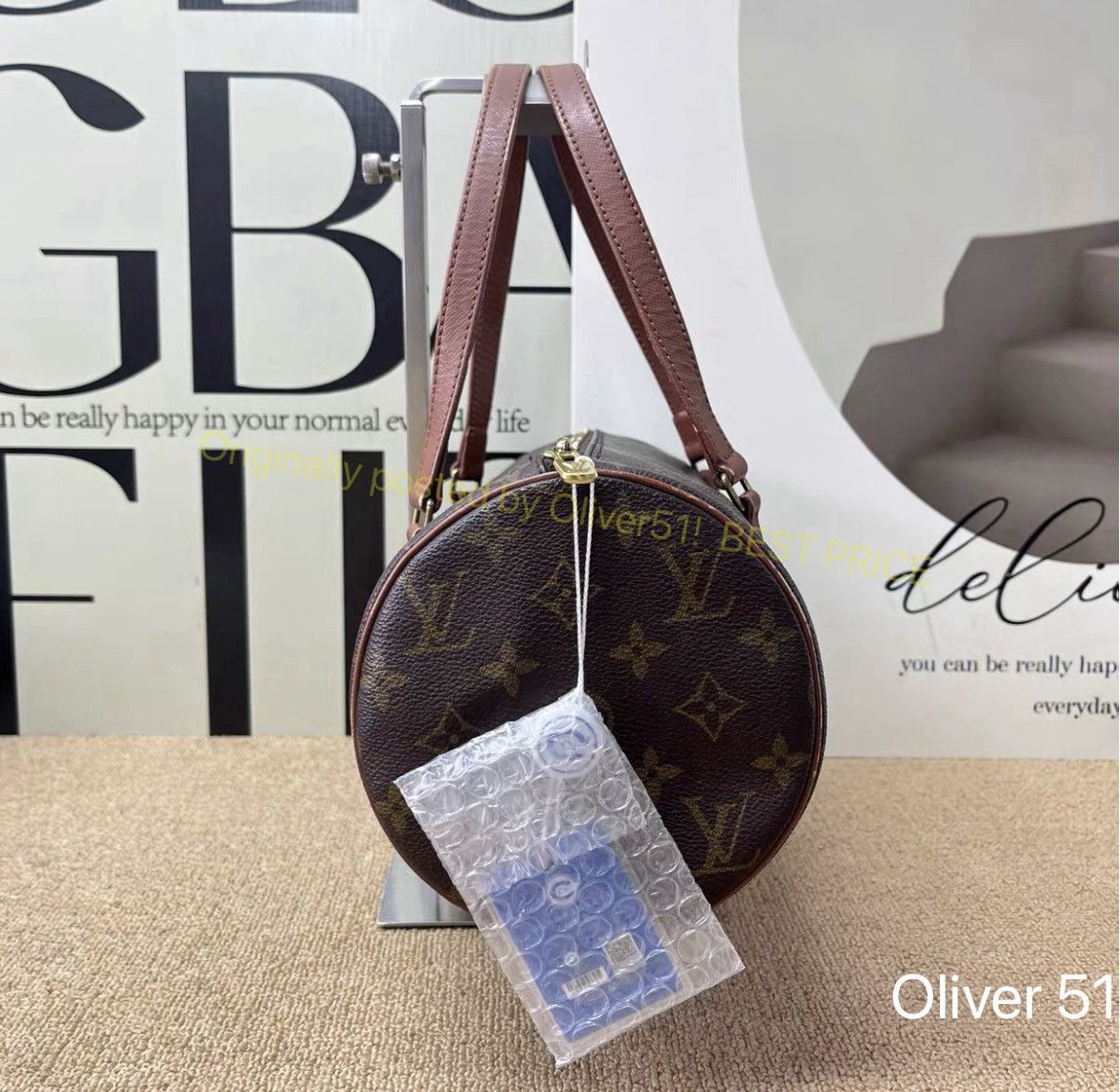 Louis Vuitton LV Monogram Papillon 30 Handbag UUUU2/2609 Size ONE SIZE - 3 Thumbnail