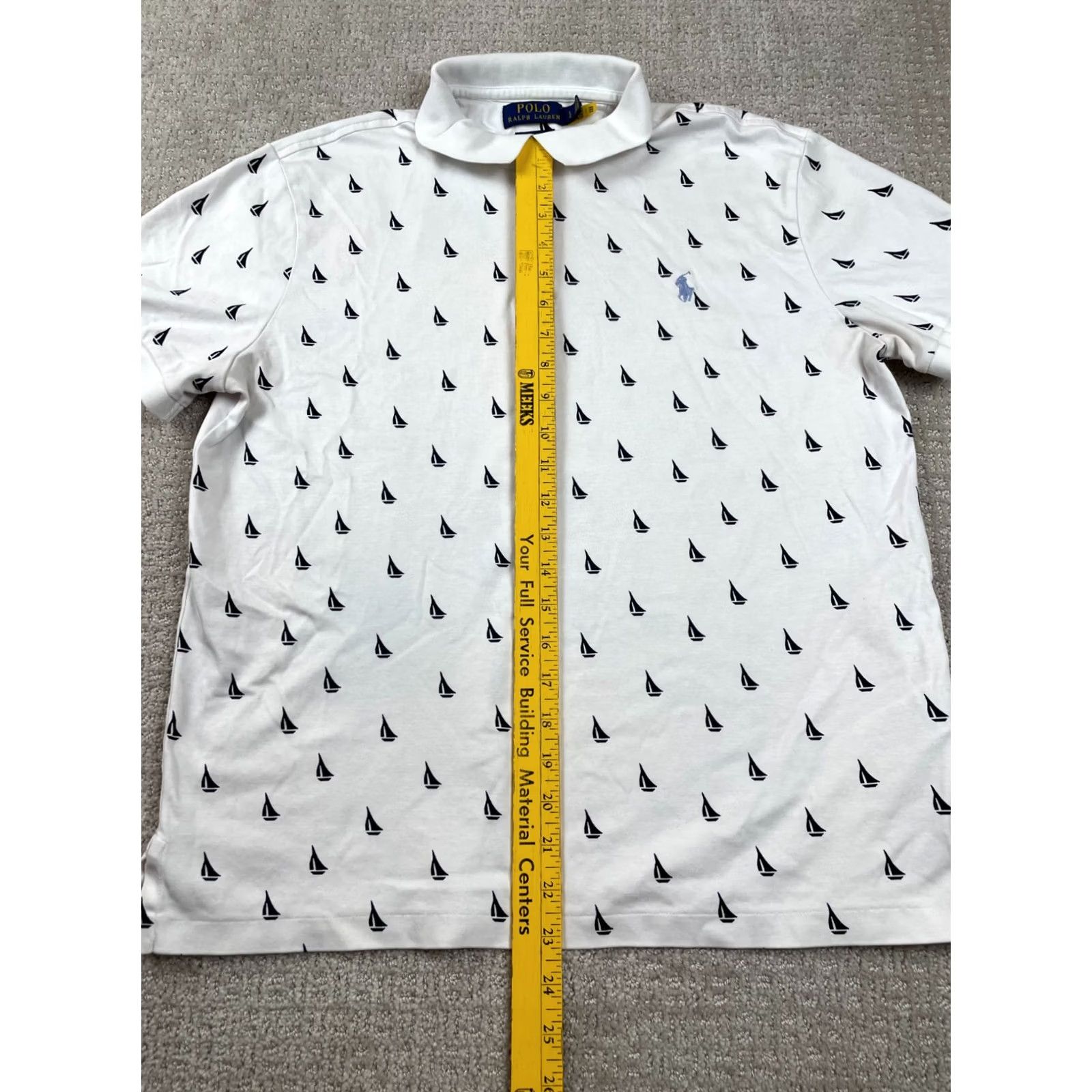 Polo Ralph Lauren Polo Ralph Lauren Shirt Mens L Sailboat Print Nautical AOP Short Sleeve Stretch Size US L / EU 52-54 / 3 - 2 Thumbnail
