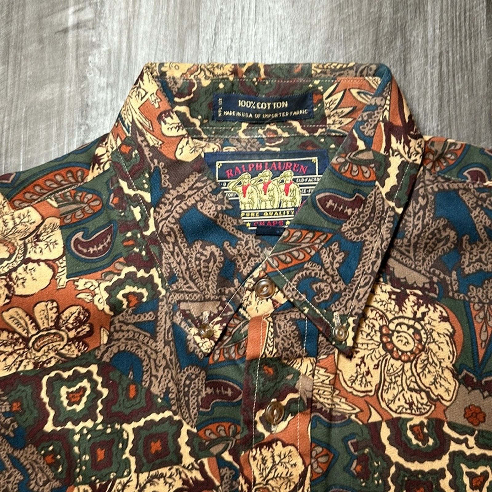 Ralph Lauren Ralph Lauren Chaps Vintage AOP Long Sleeve - Large Size US L / EU 52-54 / 3 - 6 Thumbnail