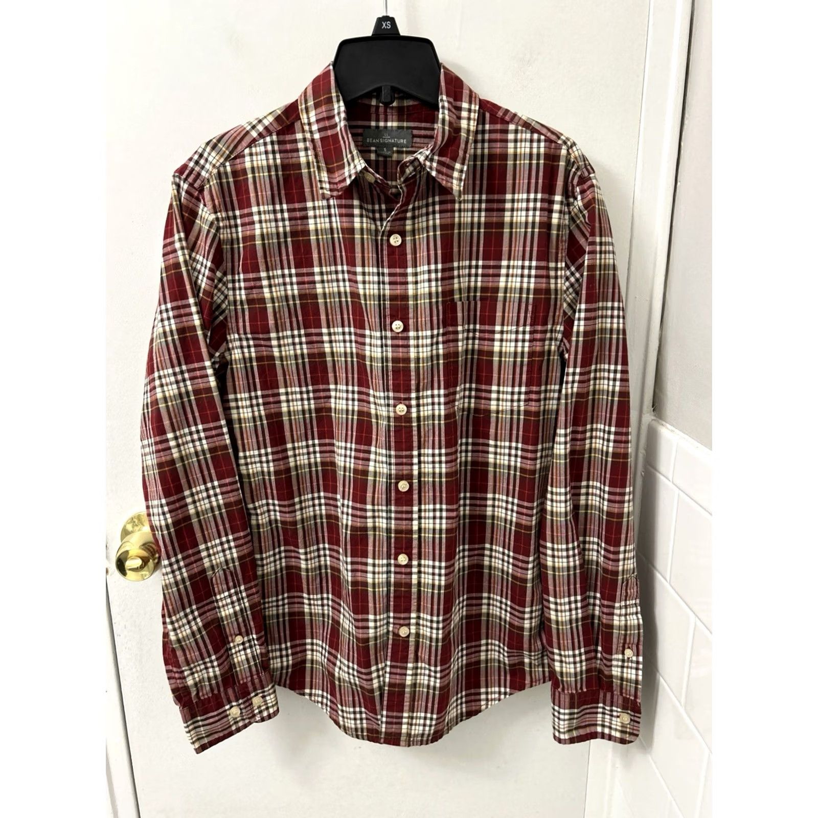 Vintage LL Bean Signature Shirt Mens Sz S Red Oxford Plaid Button Down L/S 281173 Size US S / EU 44-46 / 1 - 2 Thumbnail