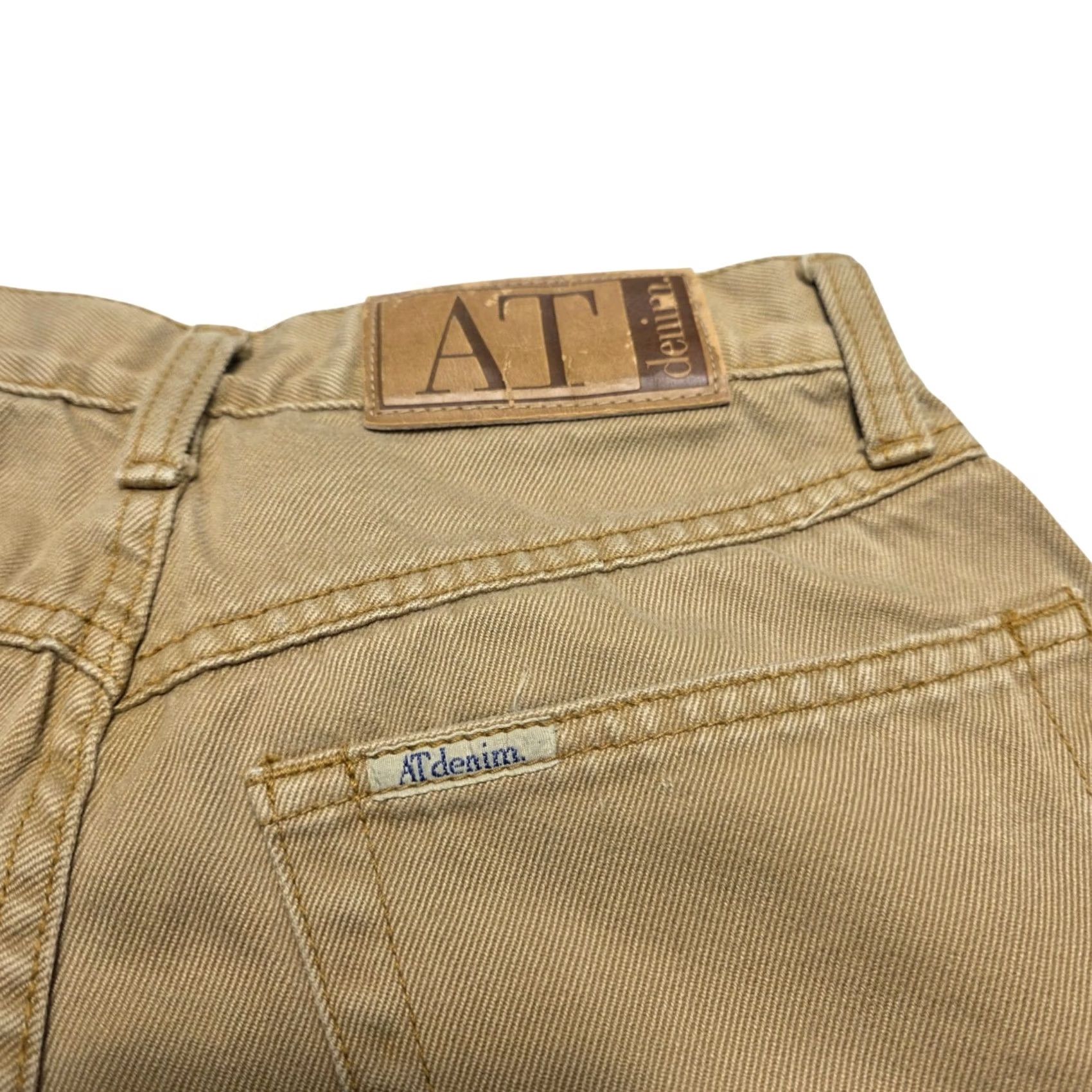 Ann Taylor VINTAGE Ann Taylor AT Denim Jeans Pants 90s Womens 6L Brown Khaki Denim Straight Pockets Regular Rise High Inseam 31in Size 28" / US 6 / IT 42 - 6 Thumbnail