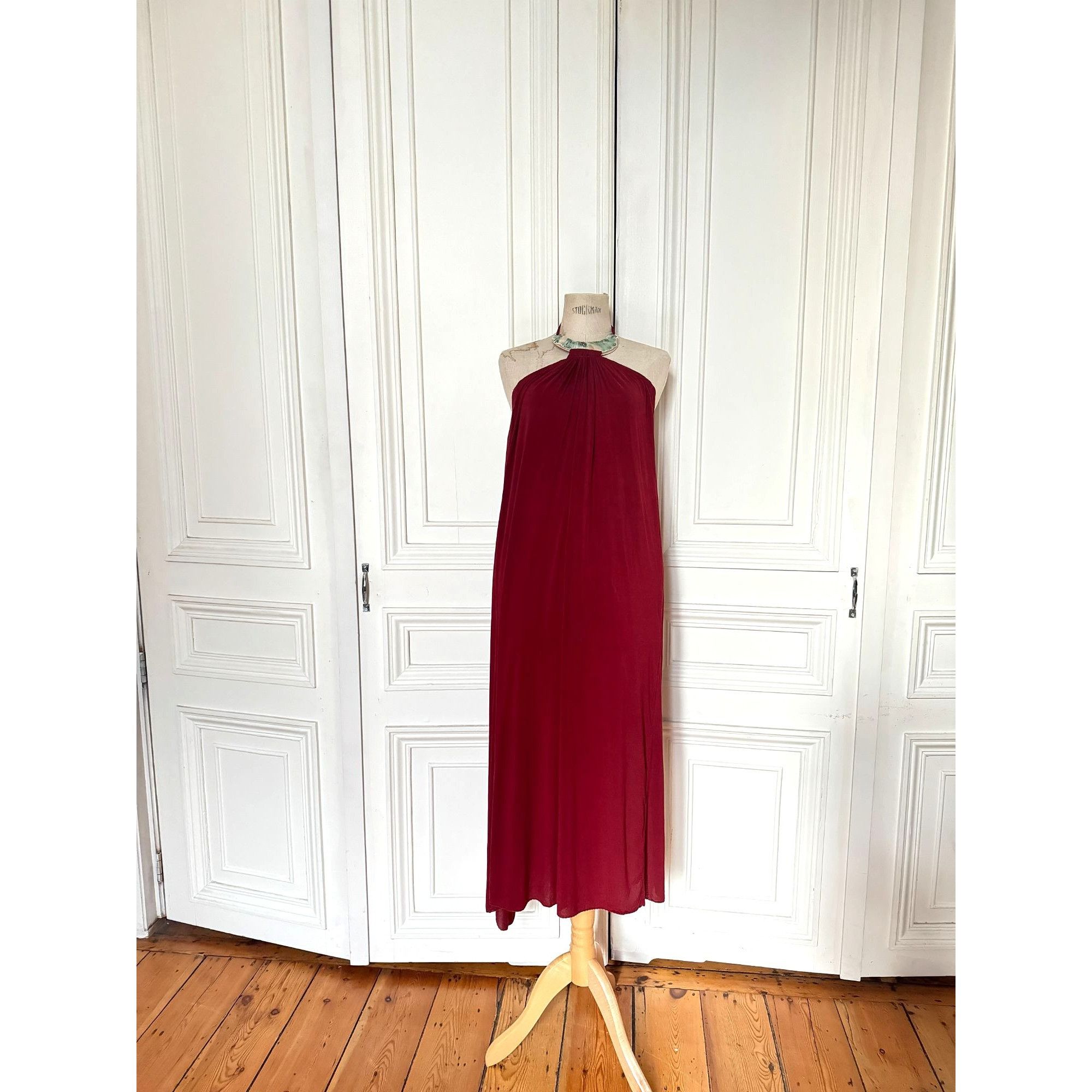 Jean Paul Gaultier 1990s Abalone Shell Burgundy Dress Size M / US 6-8 / IT 42-44 - 1 Thumbnail