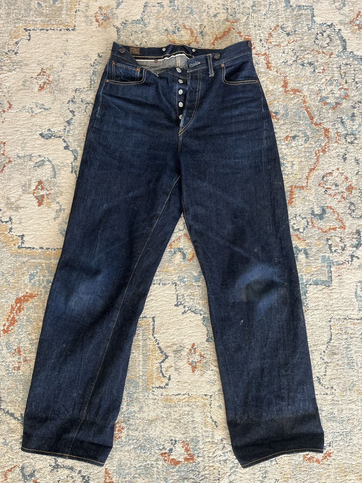 Japanese Brand Belafonte Ragtime 1936 buckle back jeans Size US 33 - 1 Thumbnail