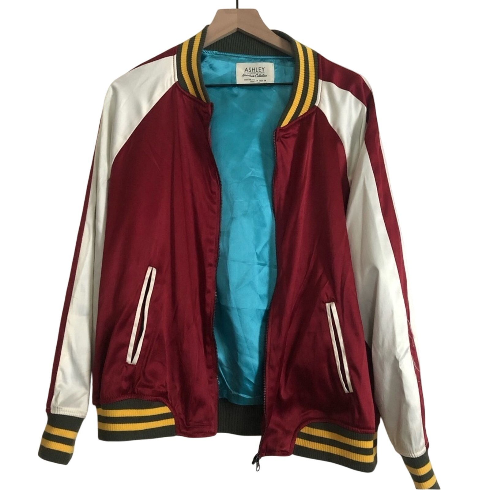 Other Ashley by 26 International Satin California Varsity Jacket Size XL / US 12-14 / IT 48-50 - 2 Thumbnail