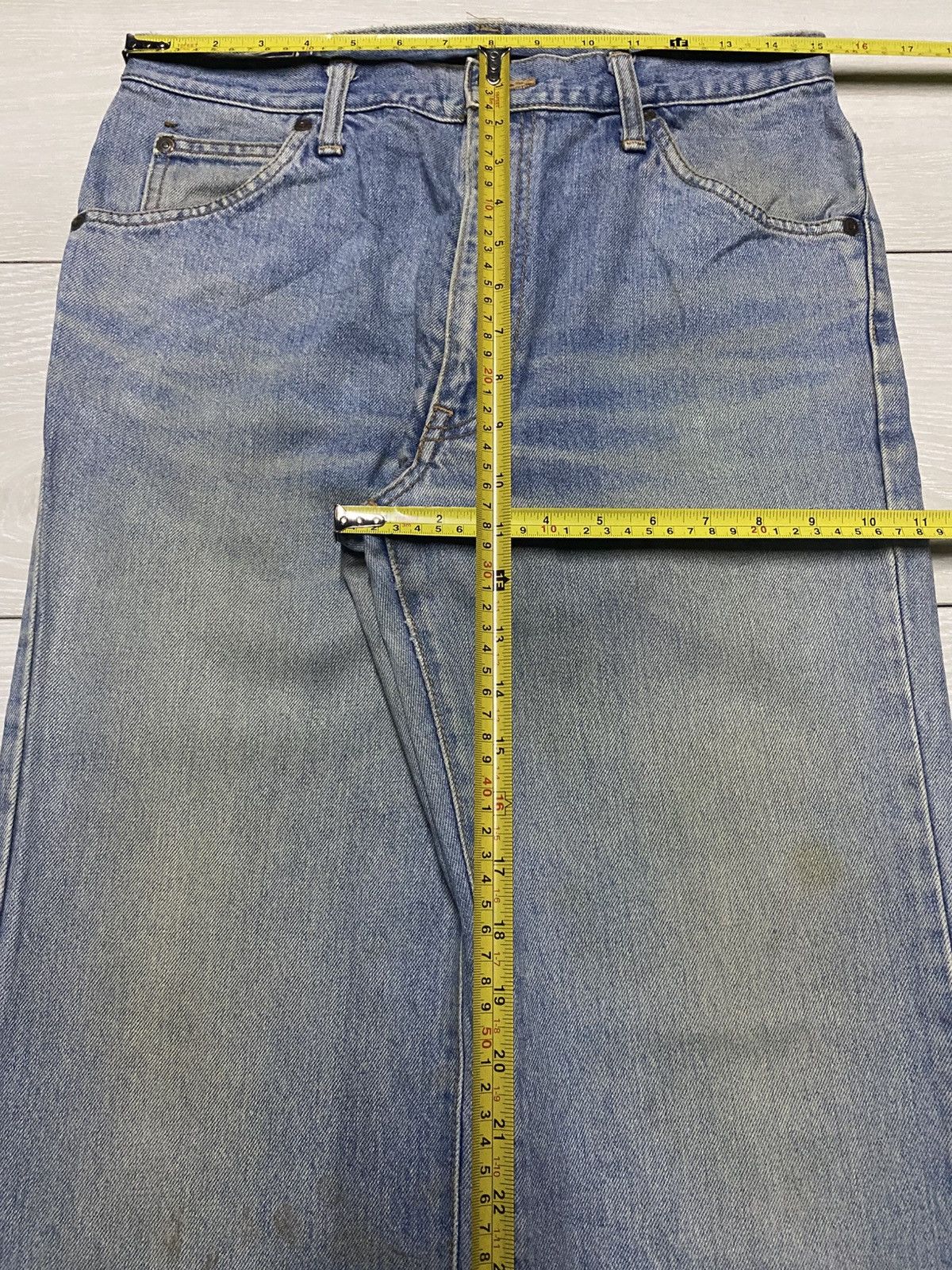 Edwin Vintage Edwin 1057 90s Grunge Distressed Loose Jeans Size US 30 / EU 46 - 14 Thumbnail