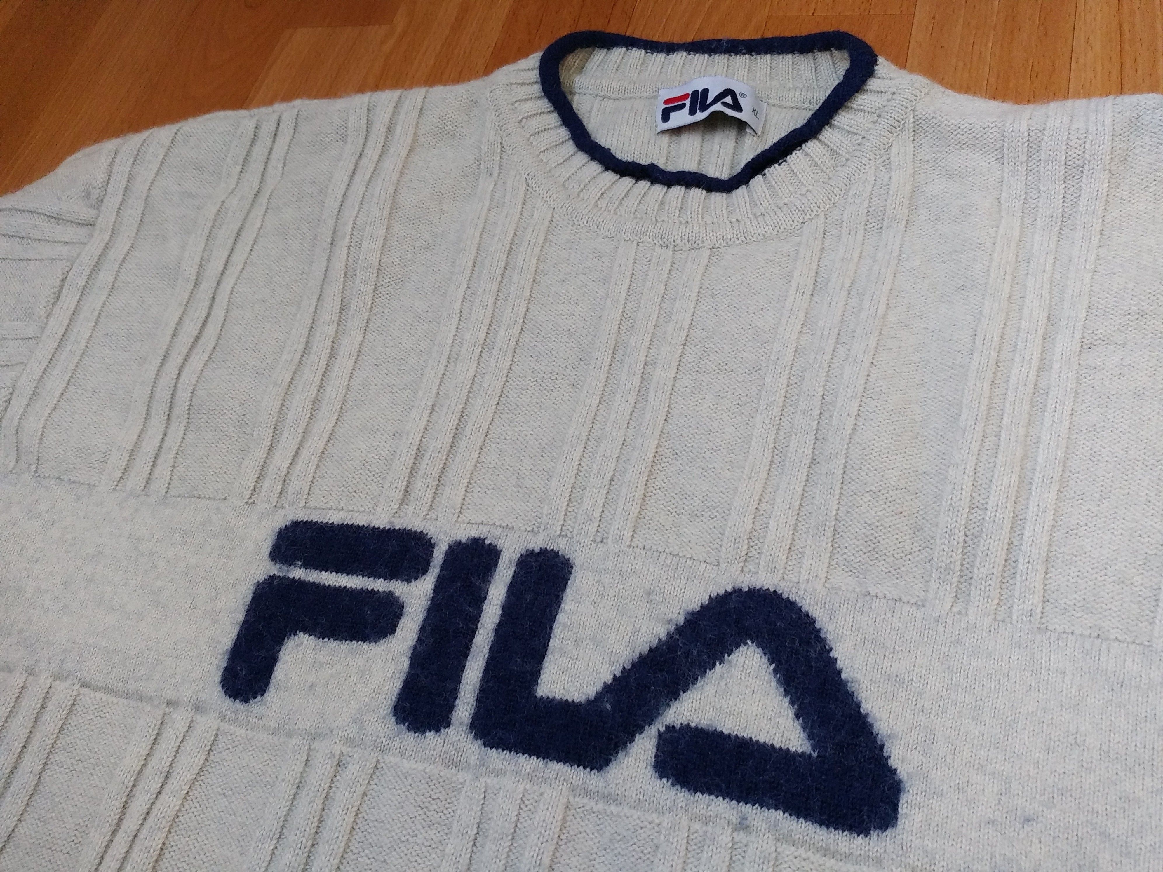 Fila × Vintage FILA sweatshirt, vintage blue fleece shirt, 90s hip-hop XL Size US XL / EU 56 / 4 - 7 Thumbnail