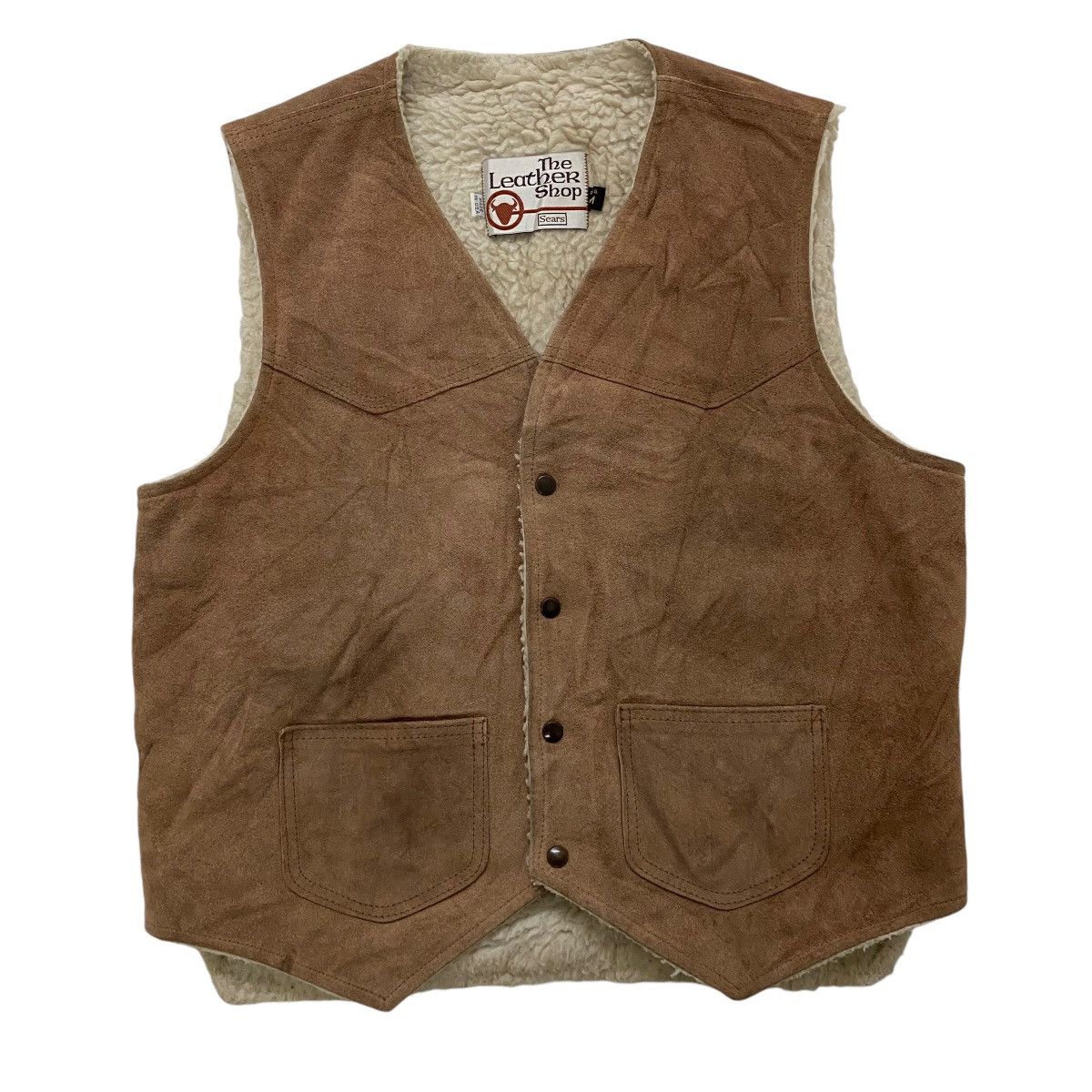 Sears ☀️Vintage Sears brown suede leather vest size M Size US M / EU 48-50 / 2 - 3 Thumbnail