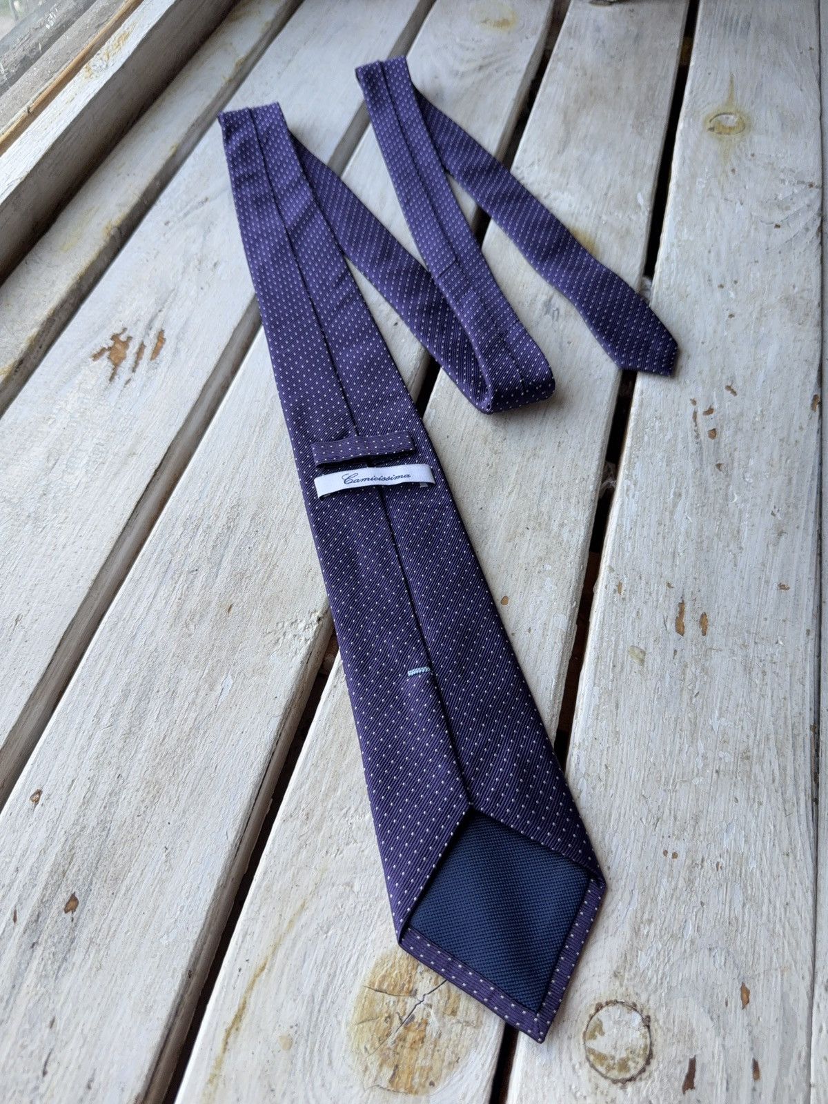 Other Camicissima Italy Purple Micro Dot Silk Tie Made in Italy Size ONE SIZE - 5 Thumbnail