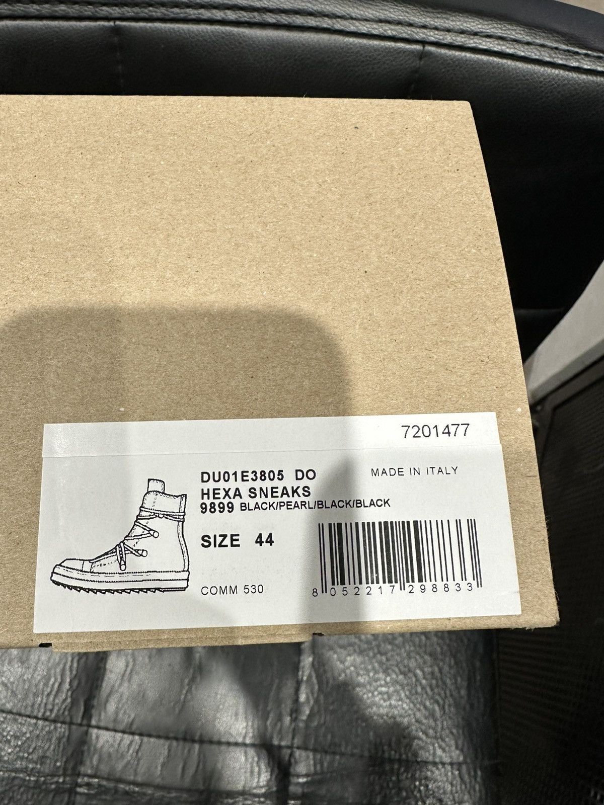Rick Owens Drkshdw RICK OWENS DRKSHDW Lido Hexa Sneaker Black Pearl Size US 11 / EU 44 - 8 Thumbnail