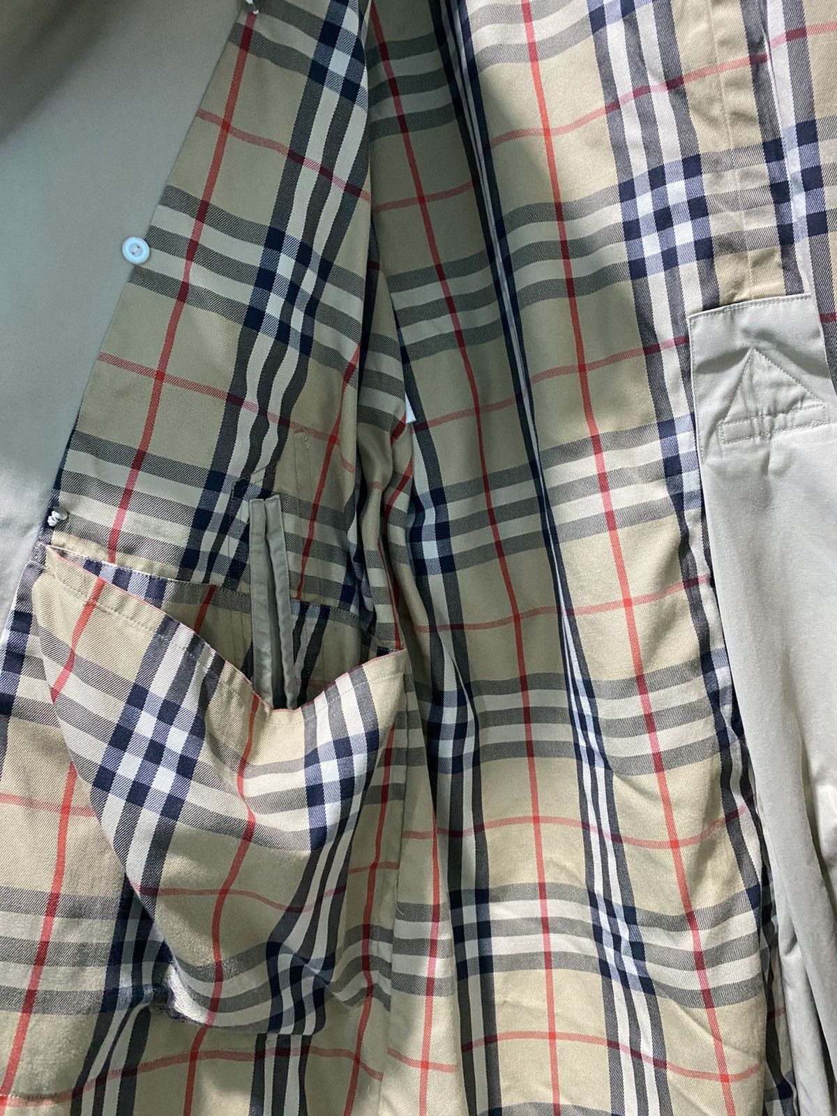Burberry Vtg Burberry Double Breasted Nova Check Trench Coat Size S / US 4 / IT 40 - 7 Thumbnail