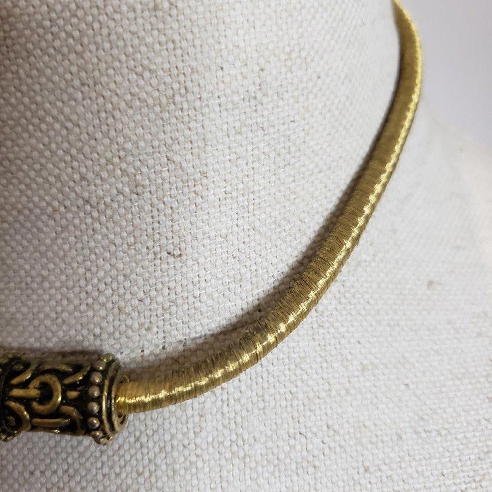Designer Balinese One Bead Gold Plated Choker Size ONE SIZE - 2 Thumbnail