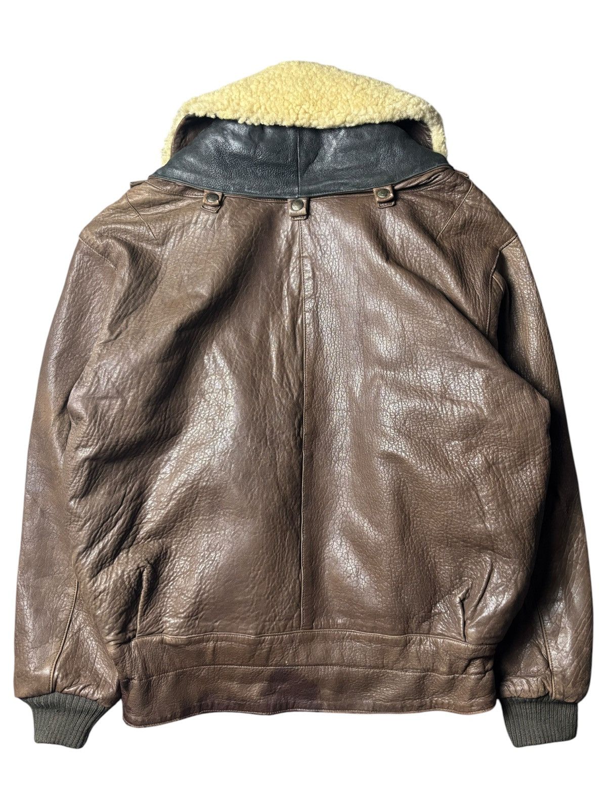 Marithe + Francois Girbaud 1980s Millesimes Shearling Leather Bomber Jacket Size US L / EU 52-54 / 3 - 11 Thumbnail